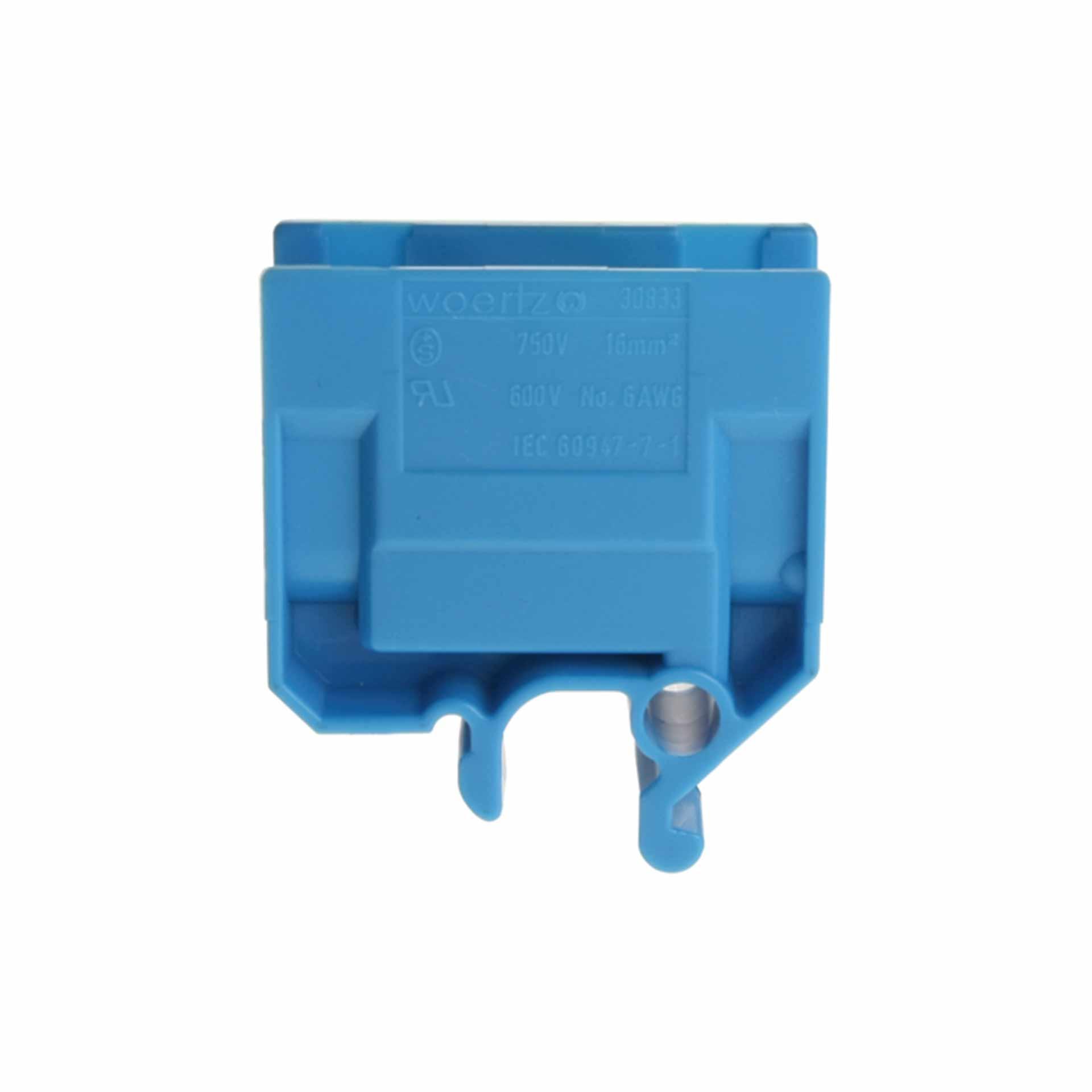 Junction terminal DIN32 16mm², 2-conductor, blue