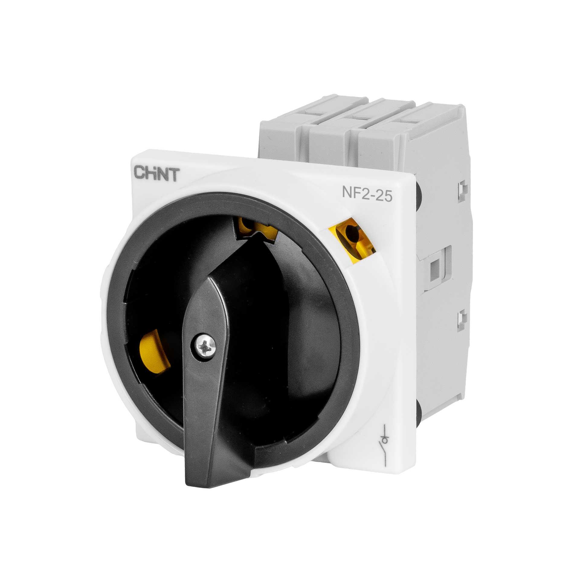 Chint Lasttrennschalter 25A, 3P, 690V AC, IP20, mit abschliessbarem schwarzem Drehgriff, NF2-25/3HBR