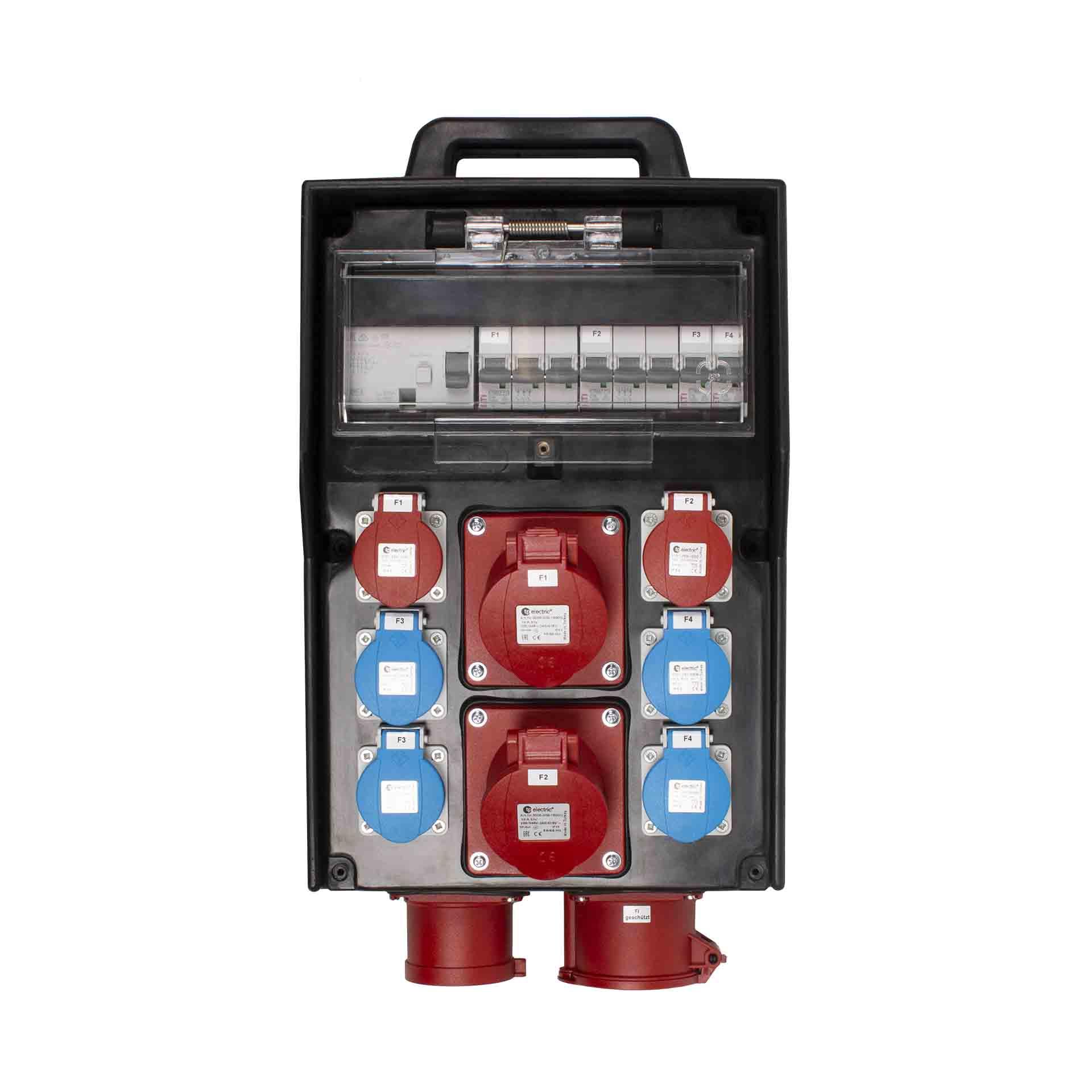 Distributore di corrente in gomma dura 261S-10-3H 32A