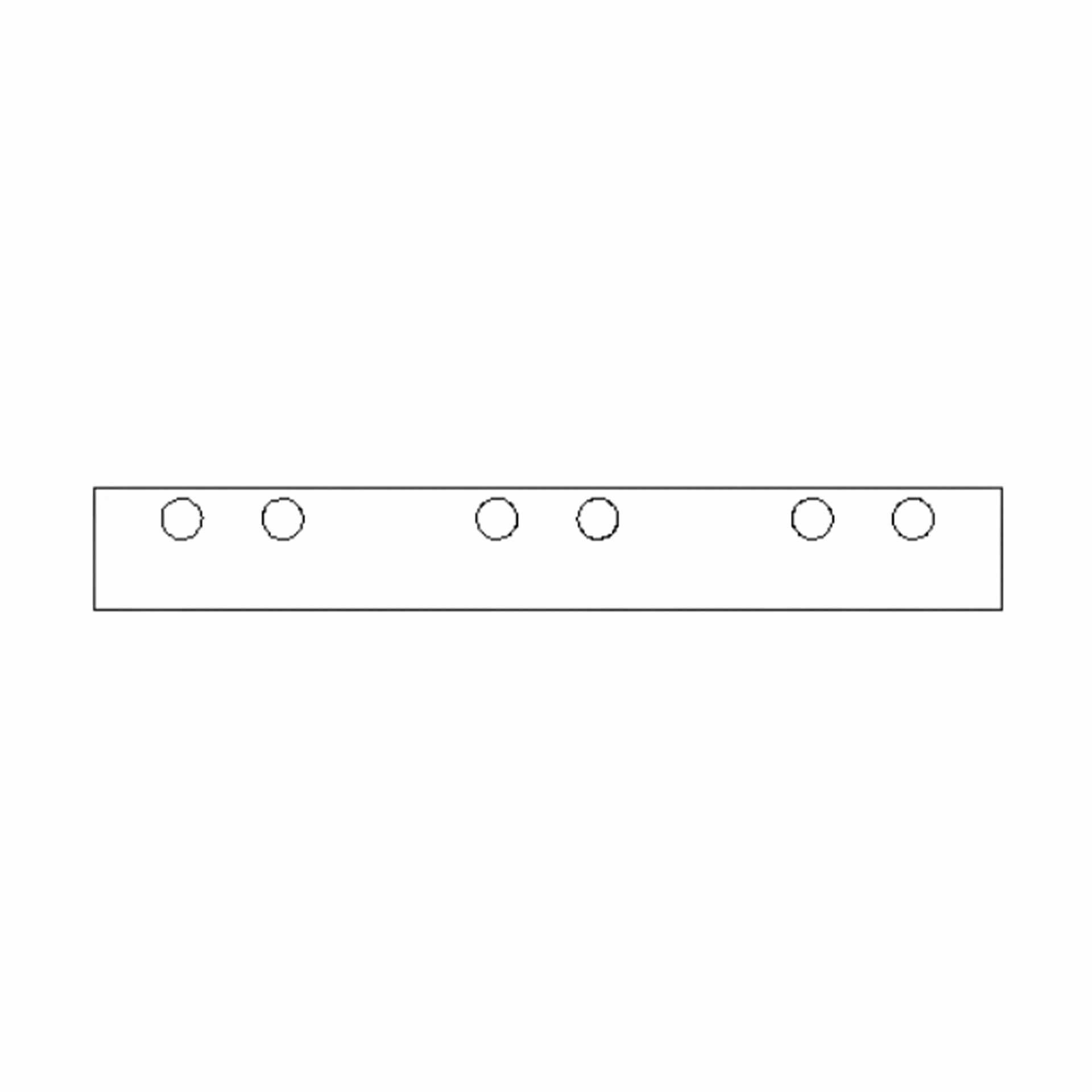 Abdeckplatte mit Ausschnitt 720x97x4mm