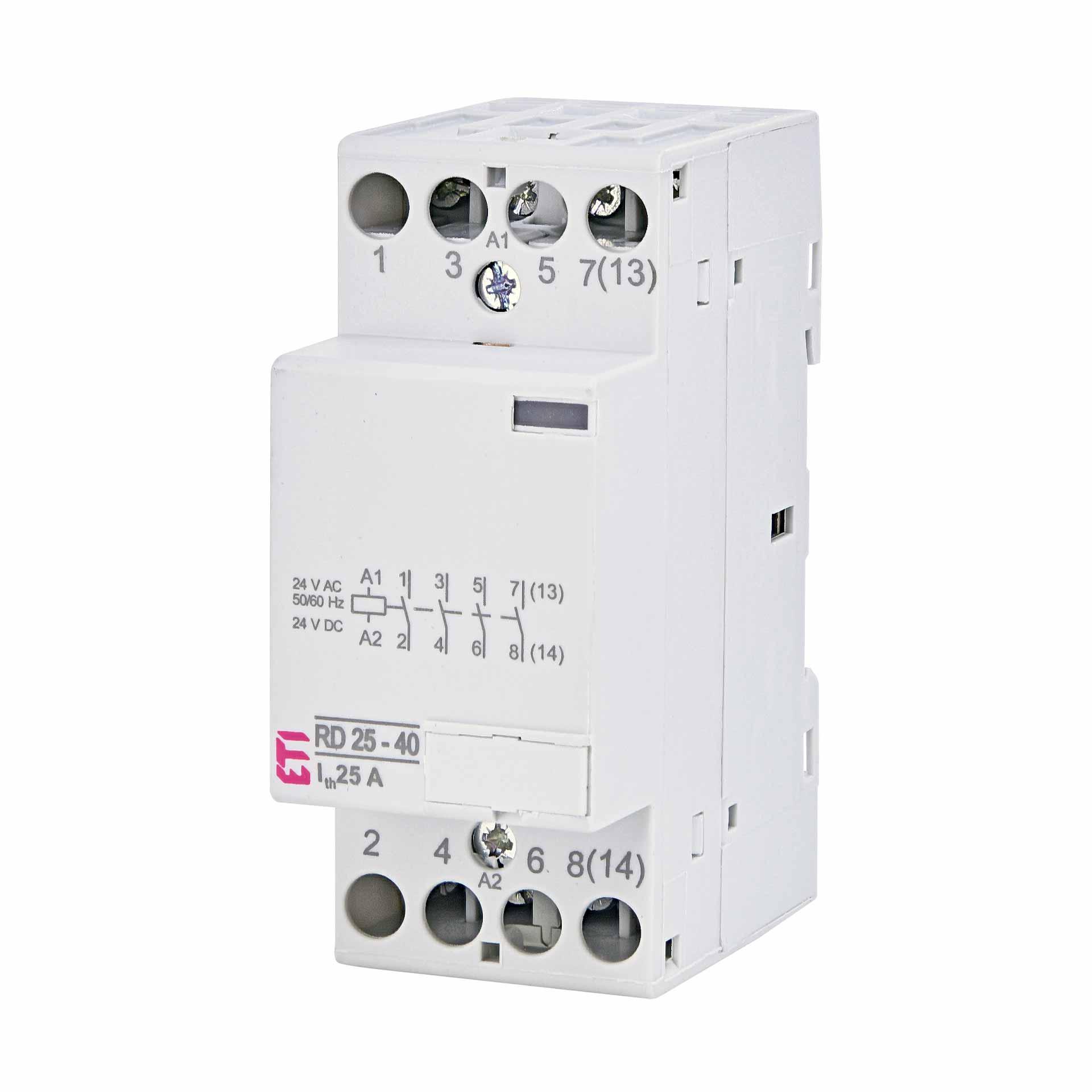 Installation contactor 4-pole, 25A, (AC1, 400V), RD25-40 24V AC/DC