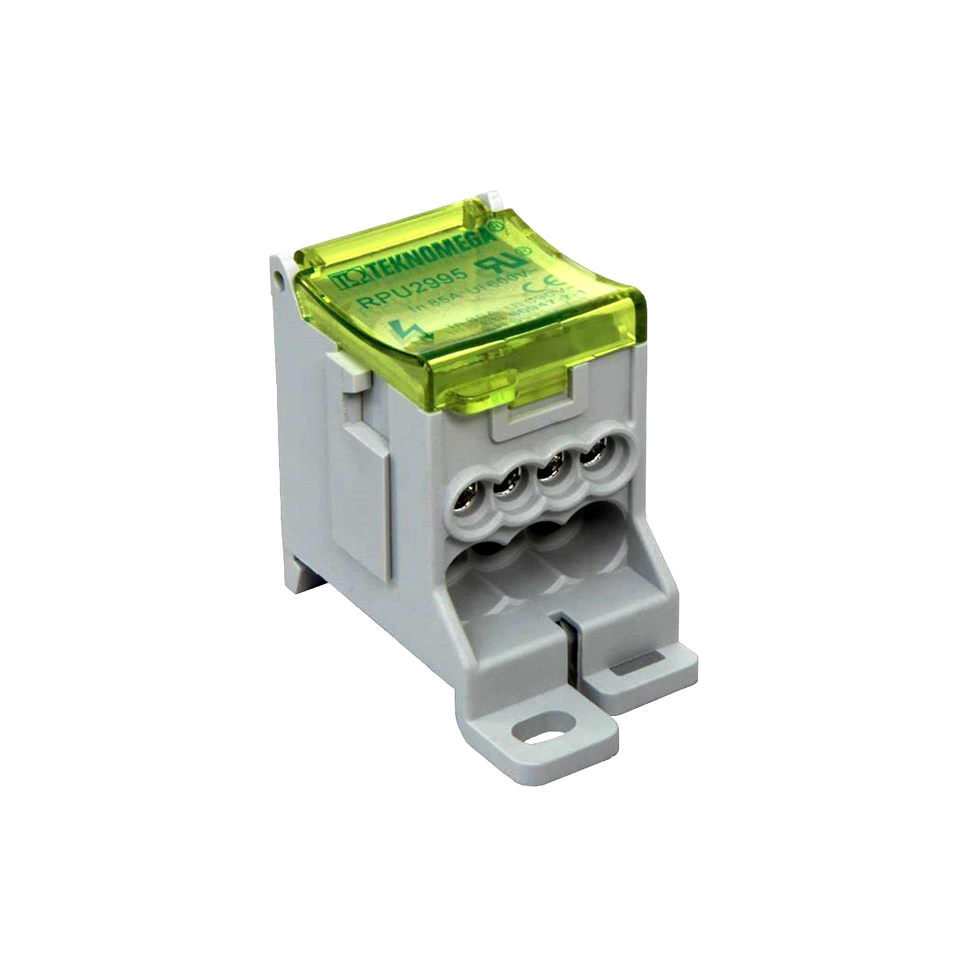 1-phase terminal block 80A 690V, inputs: 1x 6-16mm2, outputs: 2x2.5-16mm2, 4x2.5-6mm2