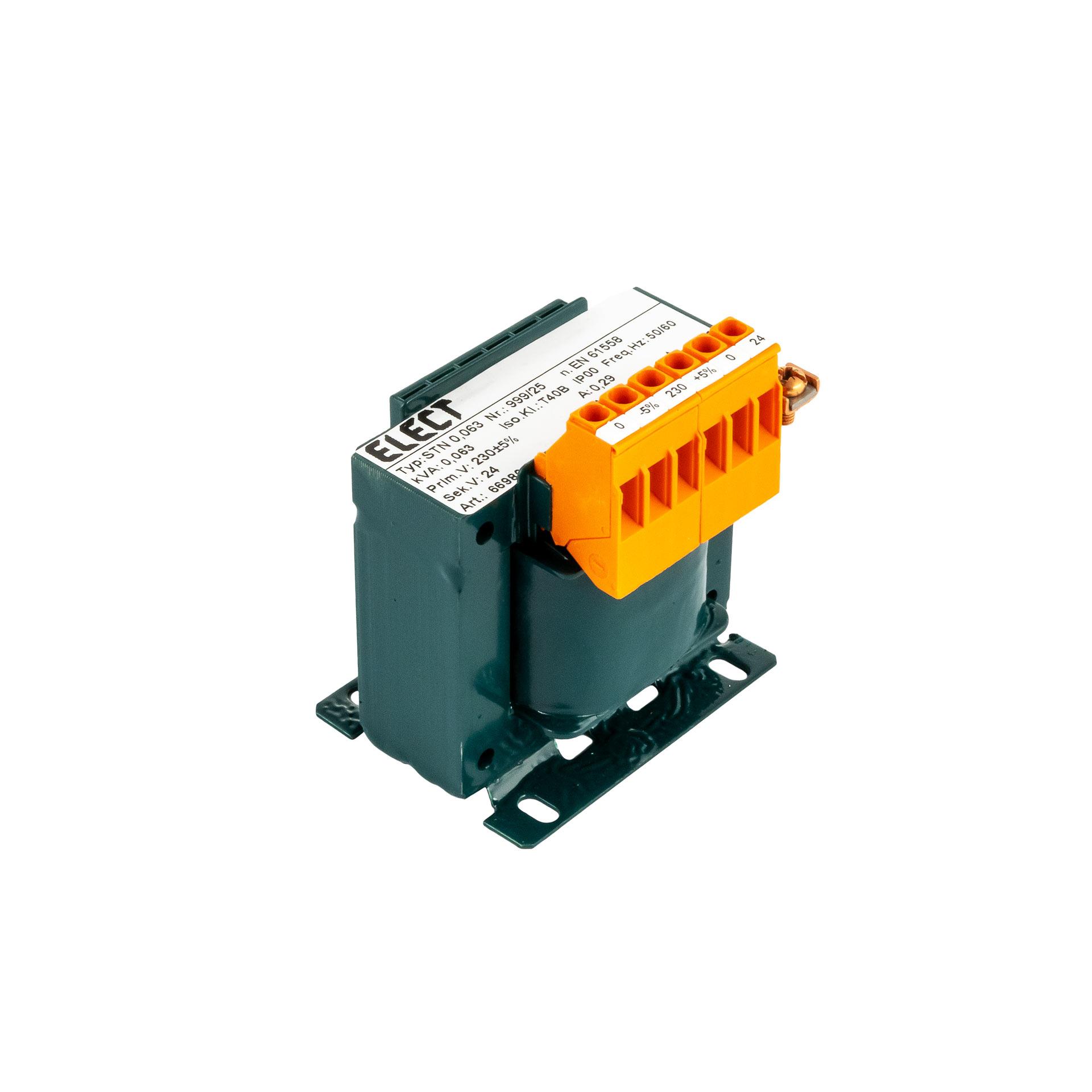 Transformateur de séparation monophasé 400V, 400VA, 24VAC - 17A