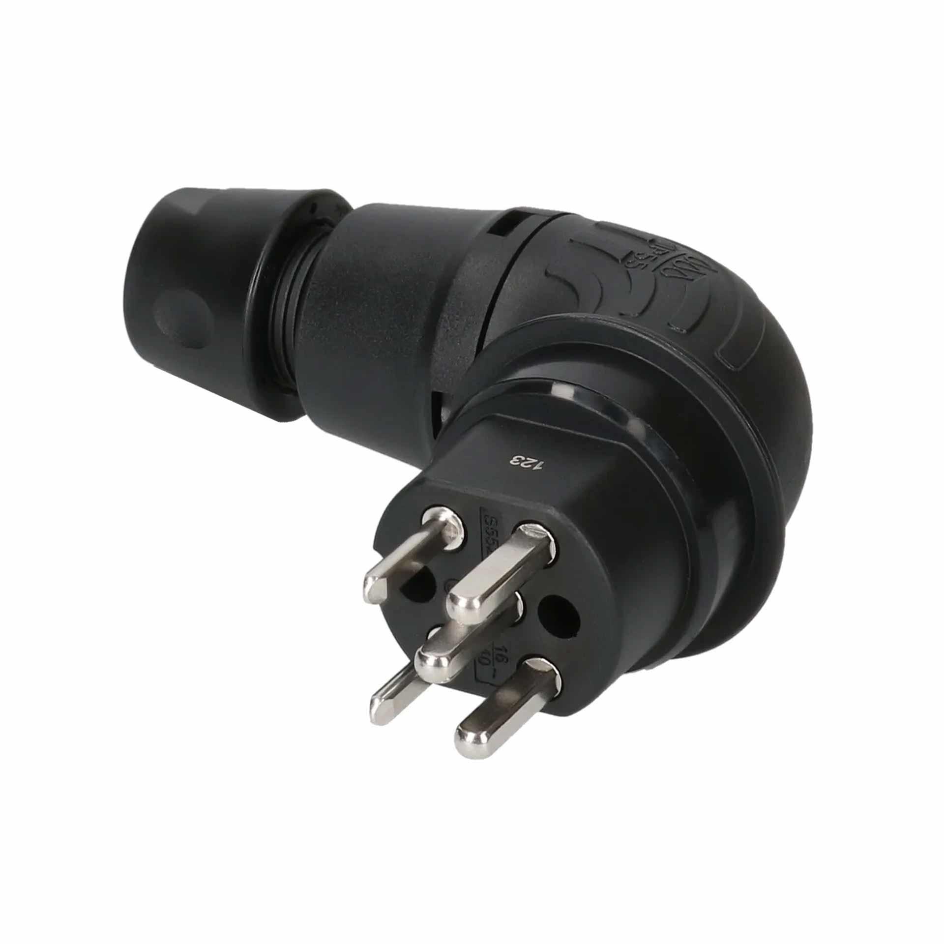 CH Stecker T25 abgewinkelt, 16A, 5P, 400V, IP55, TH55, SN 441011