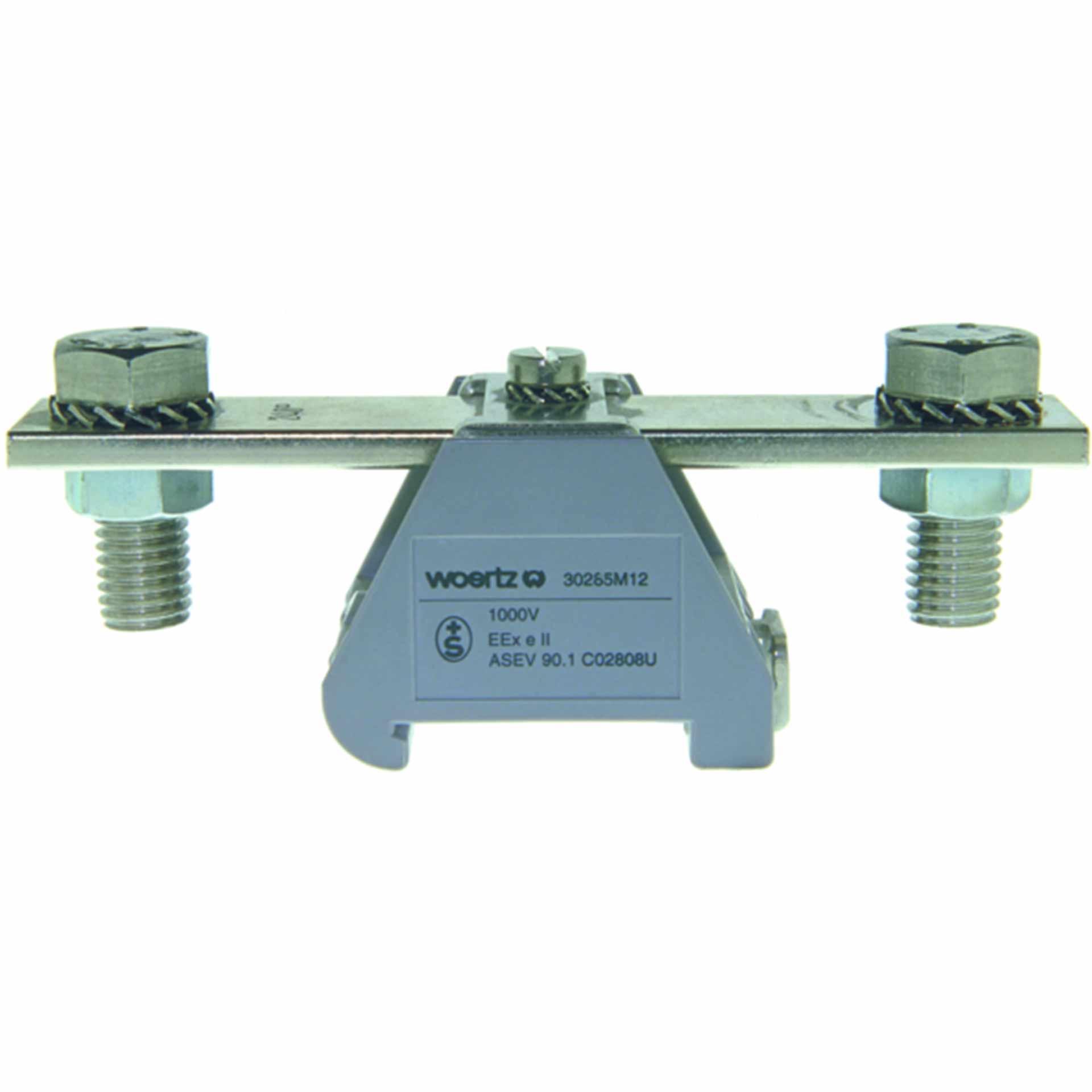 Borne de puis. DIN35 M12 240mm2, 2-conducteurs, grise