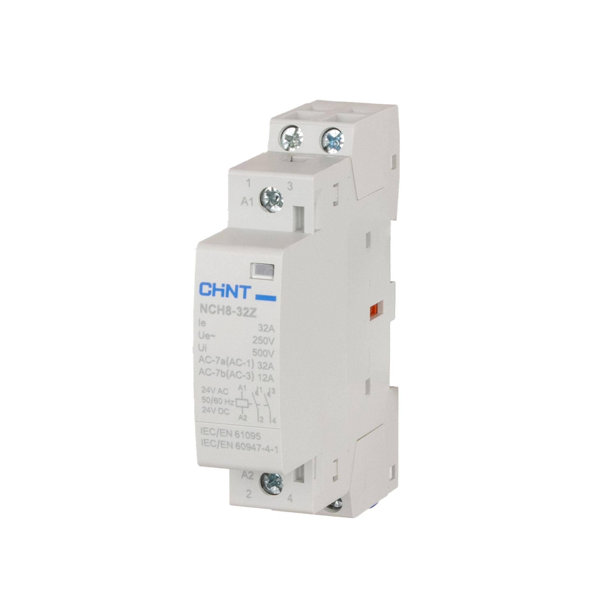 Chint Installationsschütz, 2-polig, 32A (AC-1 400V), AC/DC 24V, 2 Schliesser