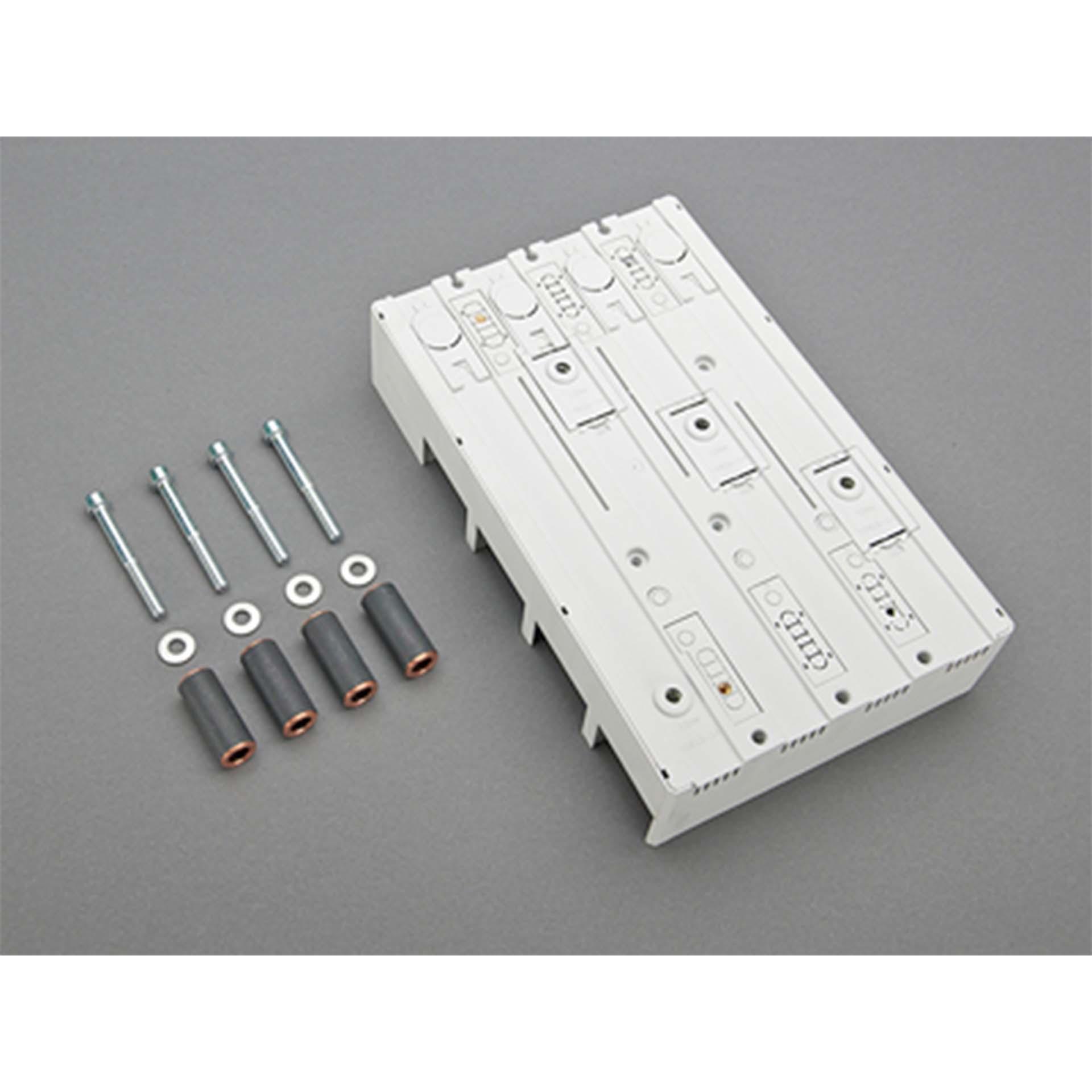 4P Adaptateur pour jeux de barres 500A, Raccord à visser en haut, 185x300mm