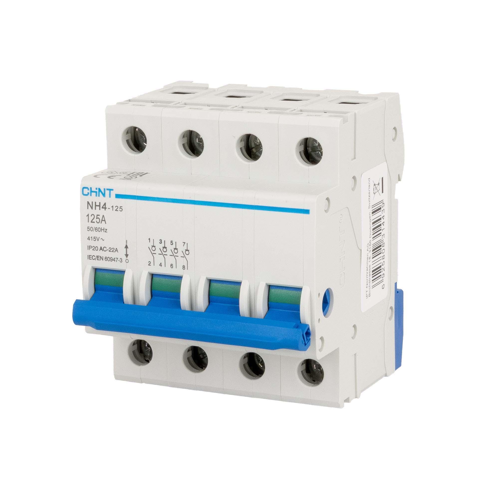 Chint Lasttrennschalter (Switch Disconnector) - REG, 4-polig, 125A, NH00, Typ NH4-125
