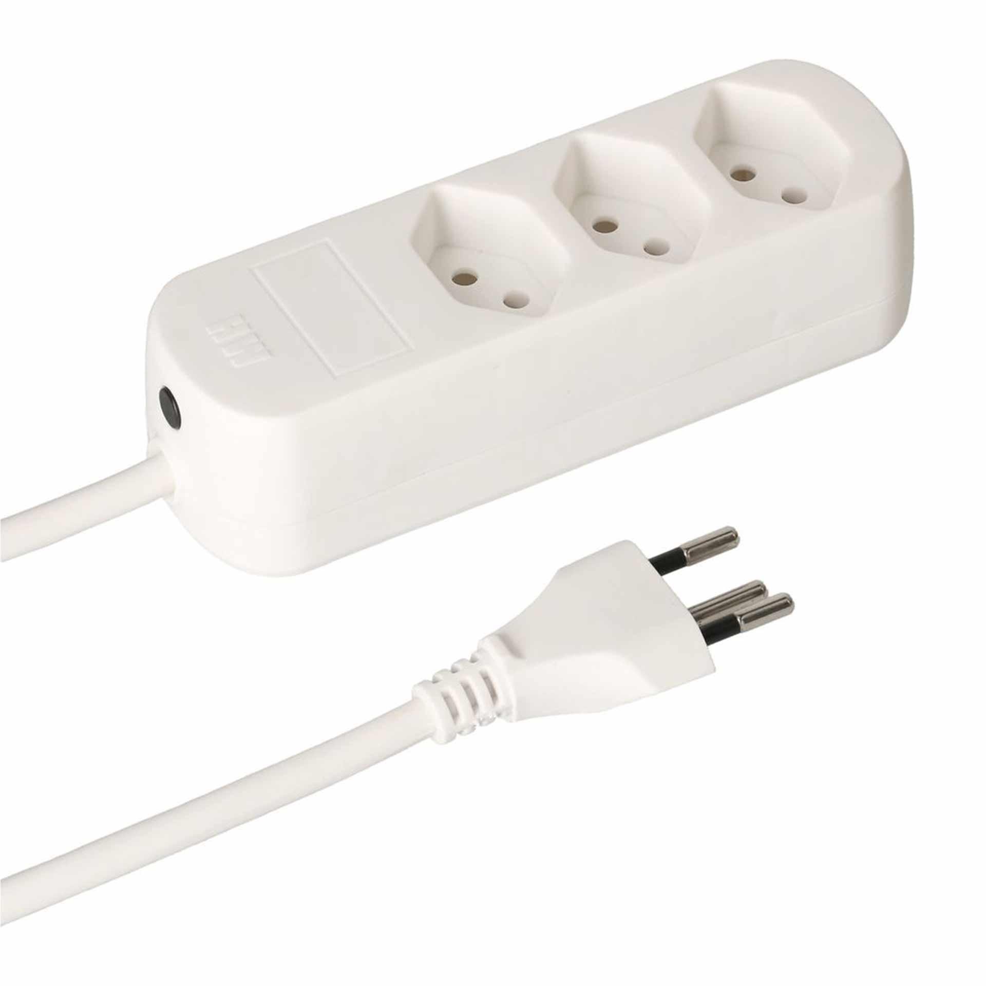 Basic Line 3x type 13 socket strip white