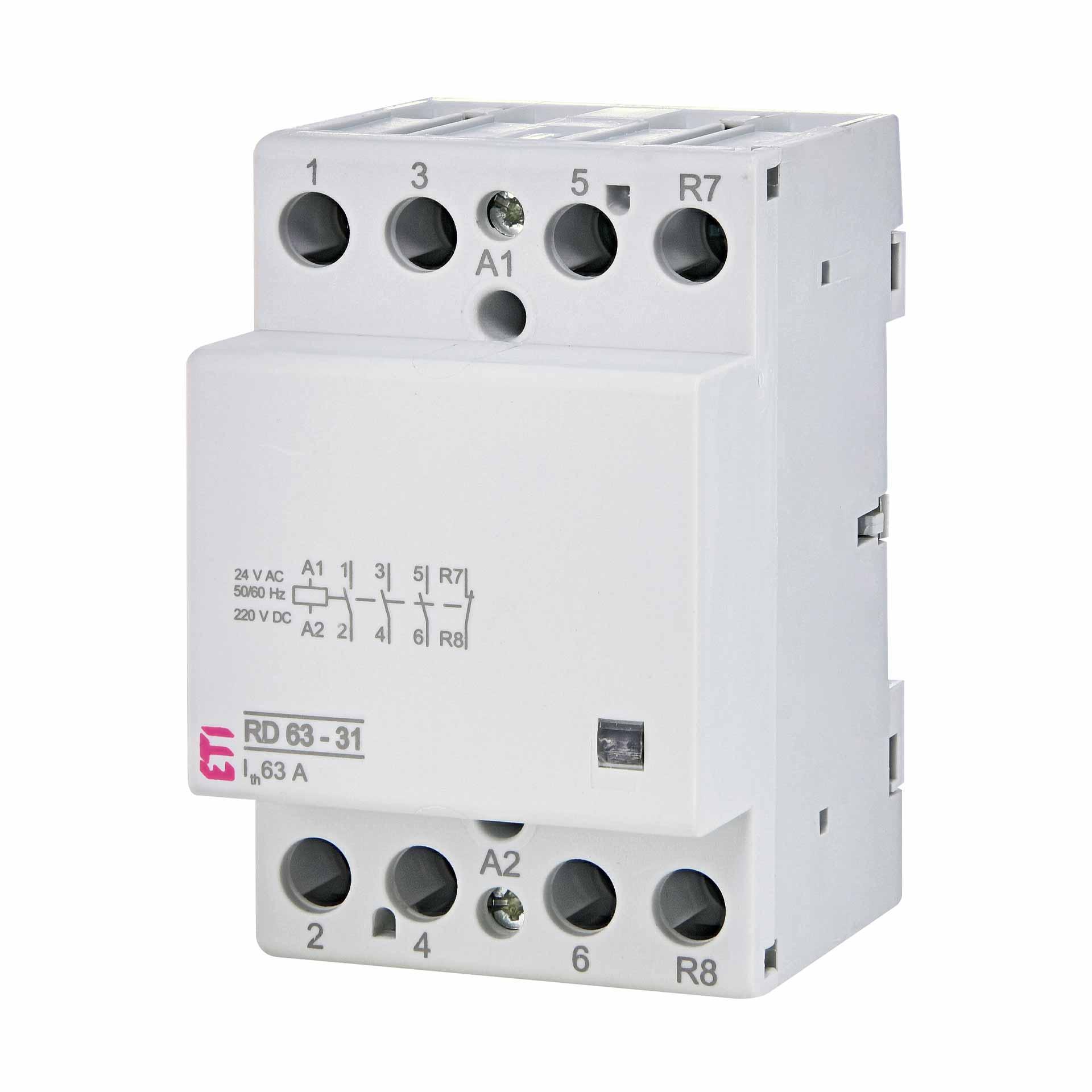 Installationsschütz 4-polig, 63A (AC1, 400V), RD63-31 24V AC/DC