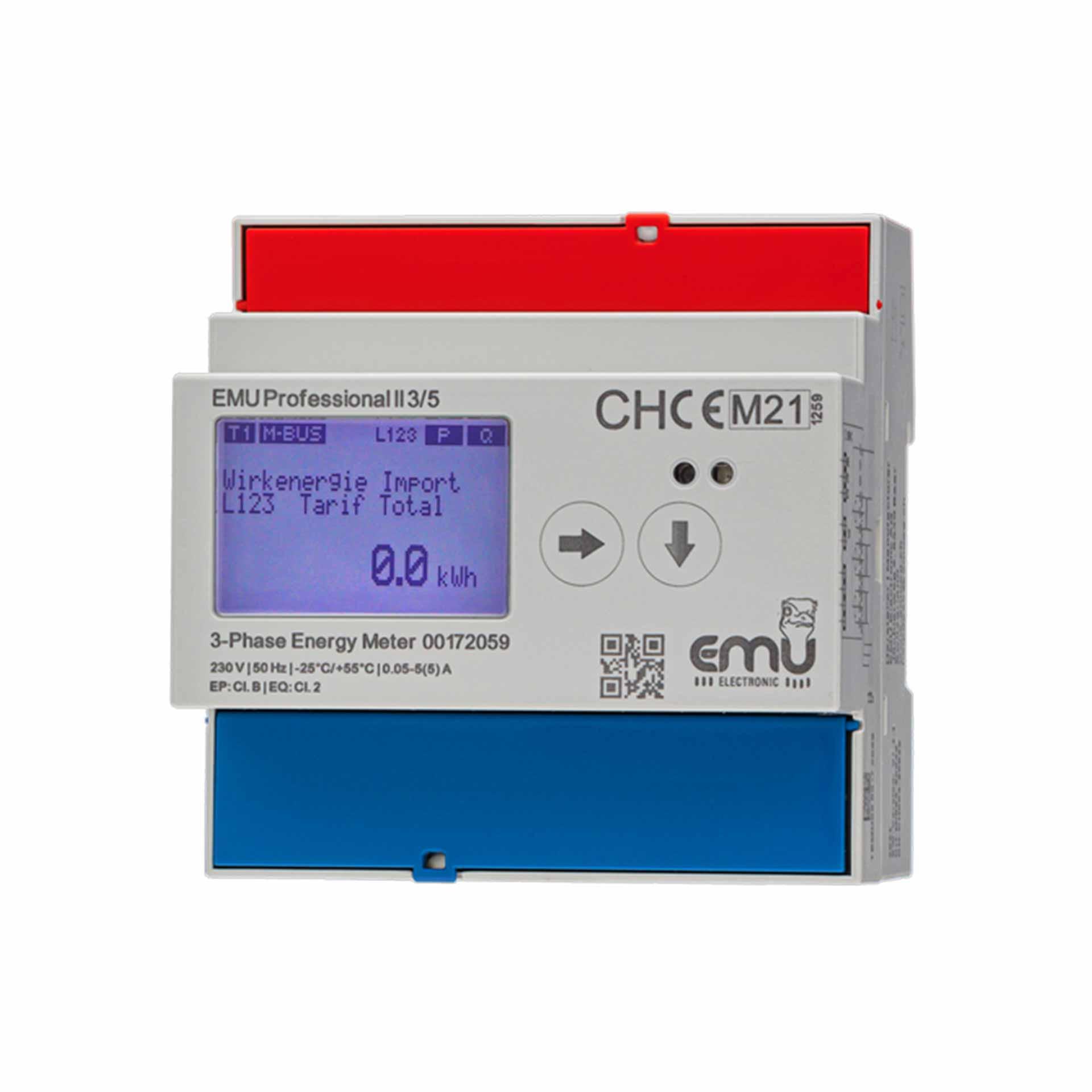 Compteur d'énergie EMU Professional II 3/5, TCP/IP, approuvé MID B+D, mesure par transformateur 3PN