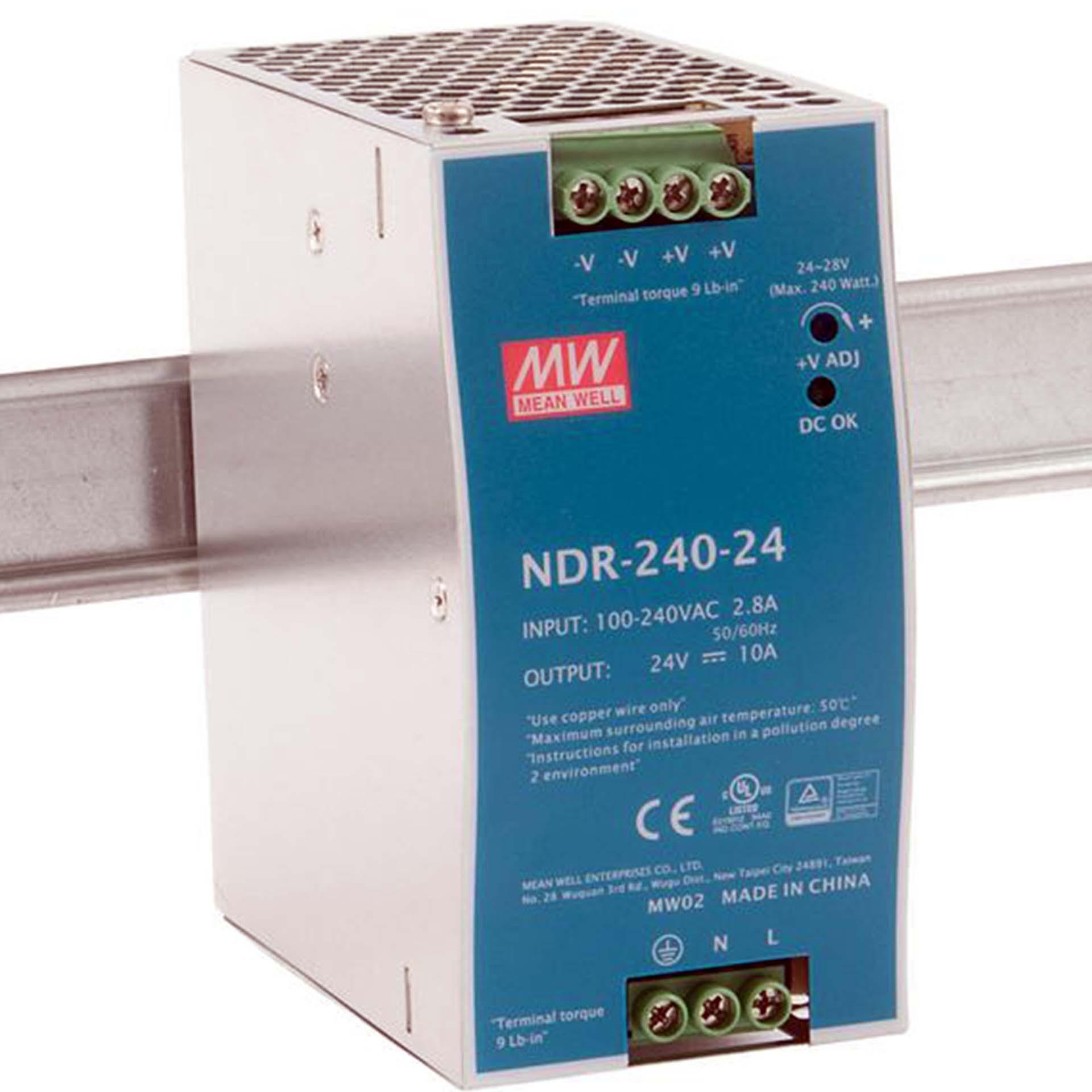 Netzteil Mean Well NDR-240-24, 24V DC, 10A, 240W