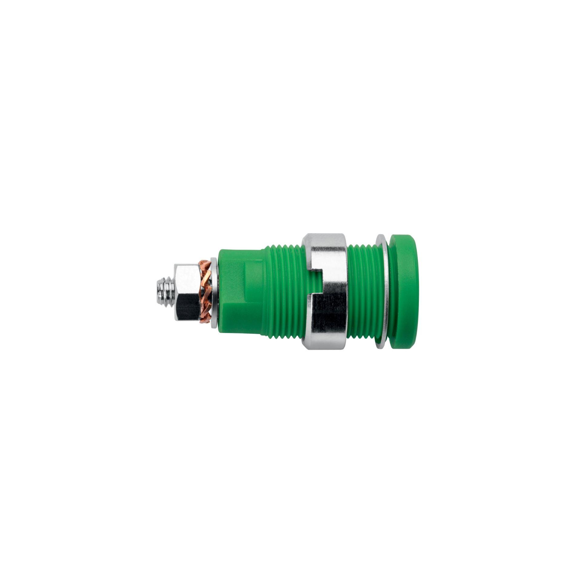 Safety built-in socket ø 4mm, green