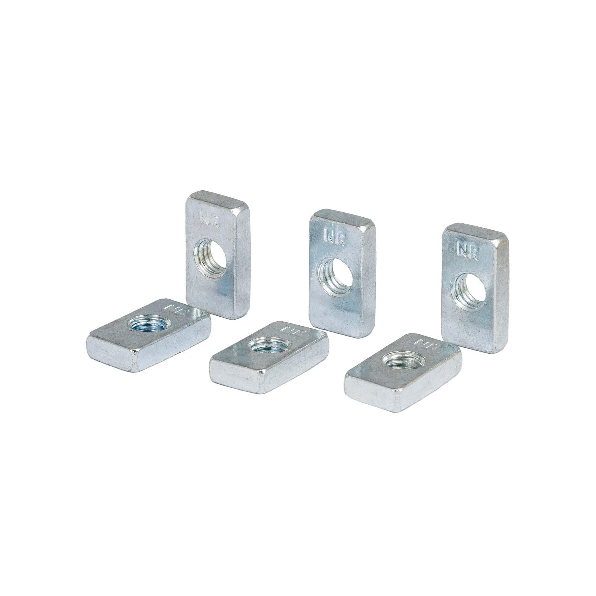 Gewindeplättchen M6, 18.5x10mm, Stahl-verzinkt