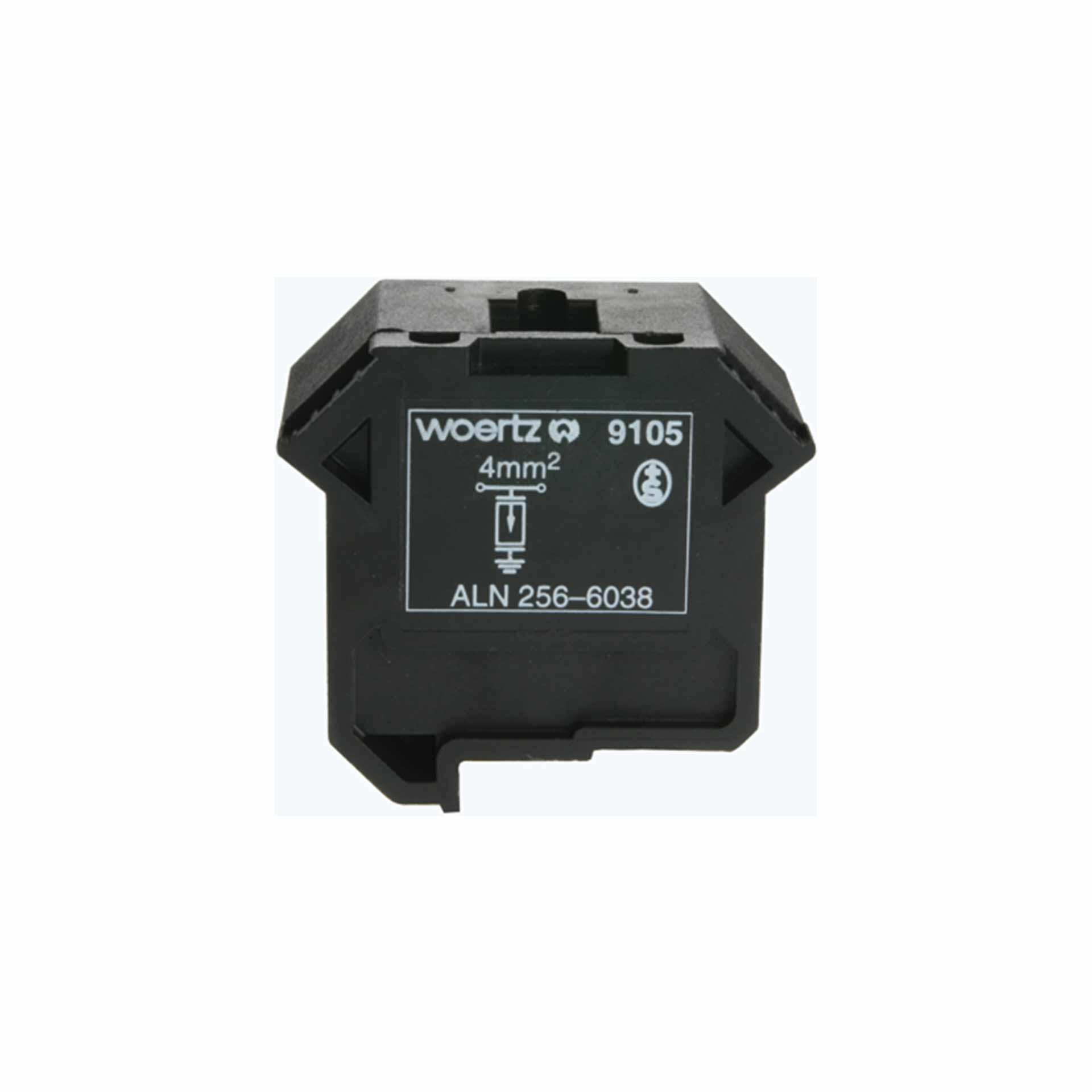 Conductor terminal DIN32 4mm² black