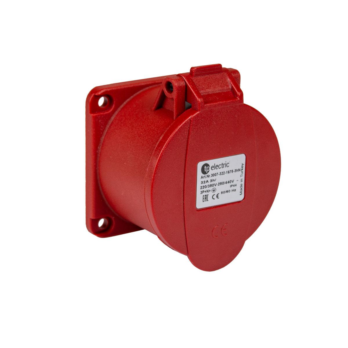 Prise CEE Quick, 32A 5P 3h, 3PNE 380-440V, contacts nickelés, système Quick Connect patenté