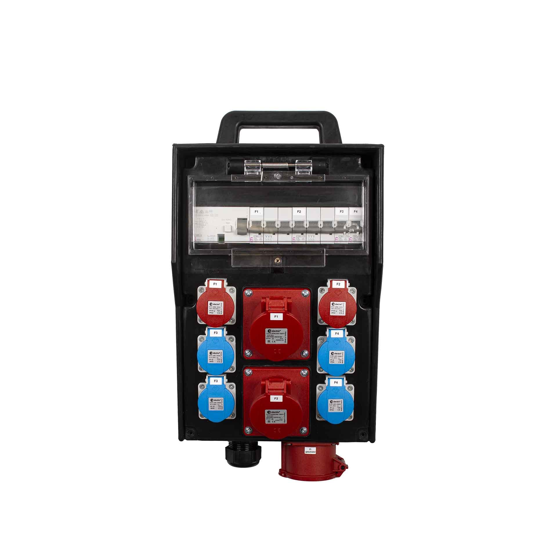 Distributore di corrente in gomma dura 261S-09-3H 32A