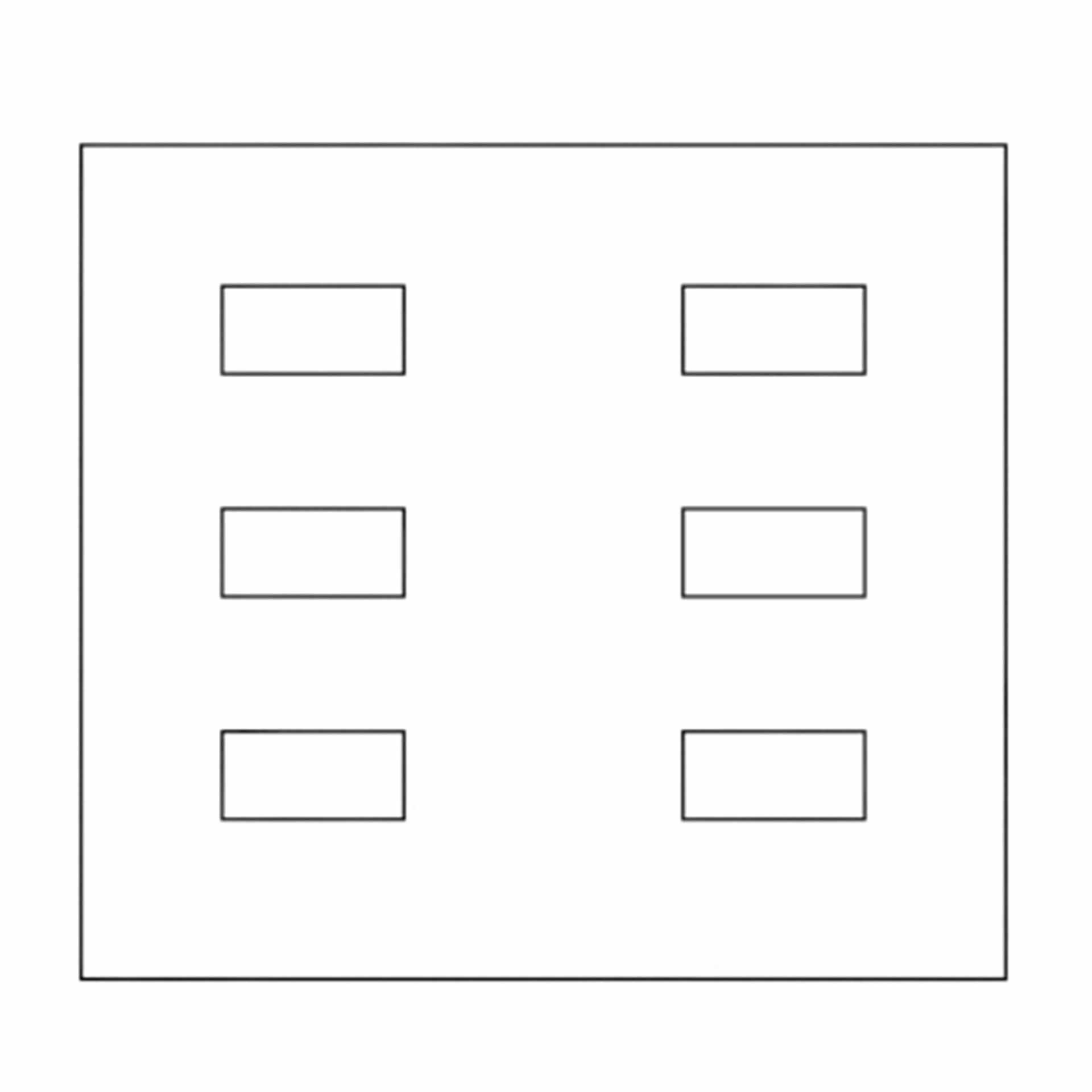 Abdeckplatte Bezüger HG mit 6 Ausschnitte 500x450x4mm