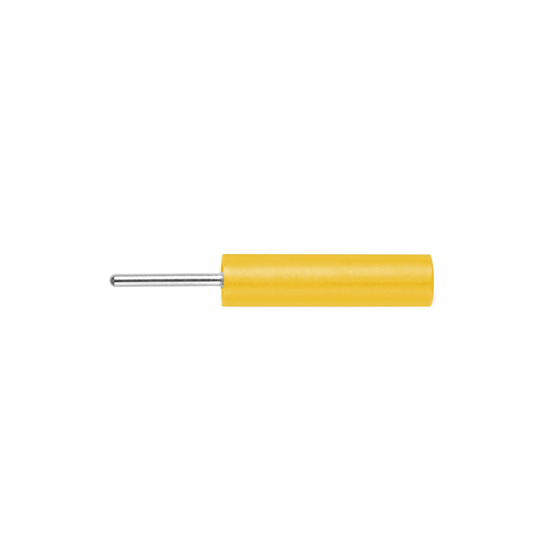 Laboratory socket ø 4mm, pin length 13.5mm, yellow