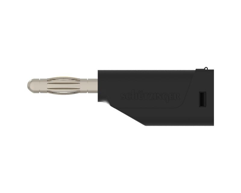 Federkorbstecker ø 4mm, Schraubanschluss 1-2.5mm2, schwarz