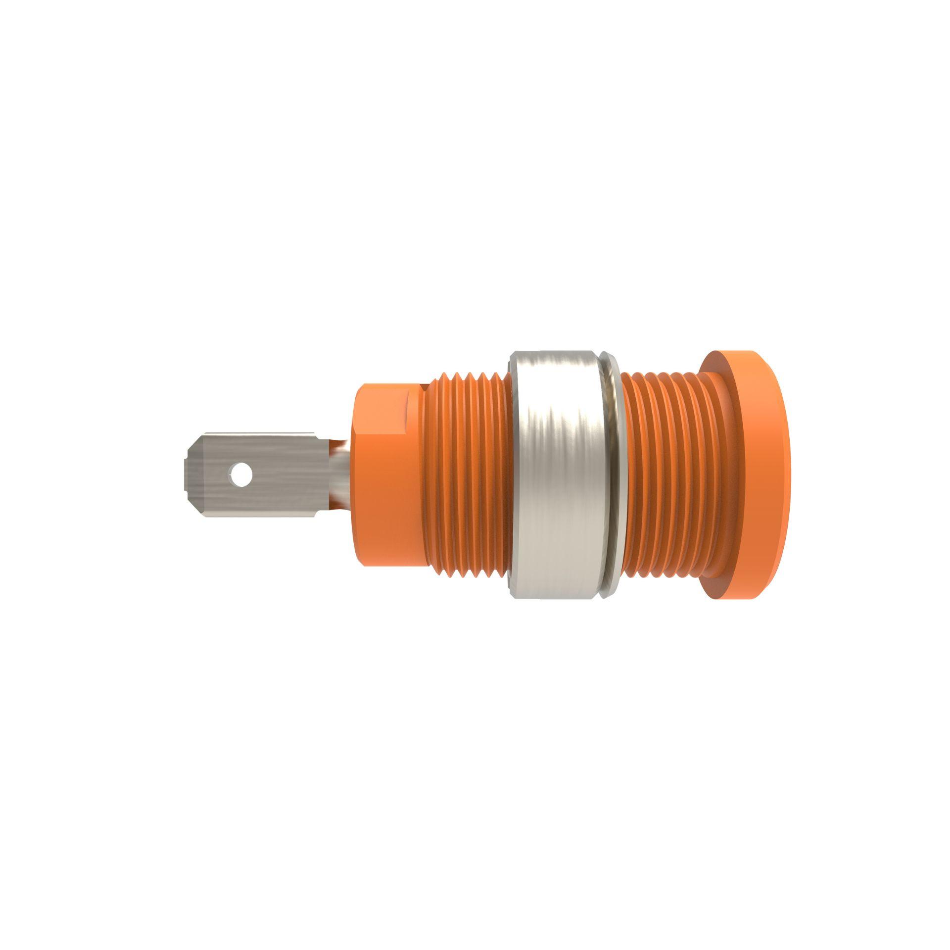 Safety built-in socket ø 4mm, orange