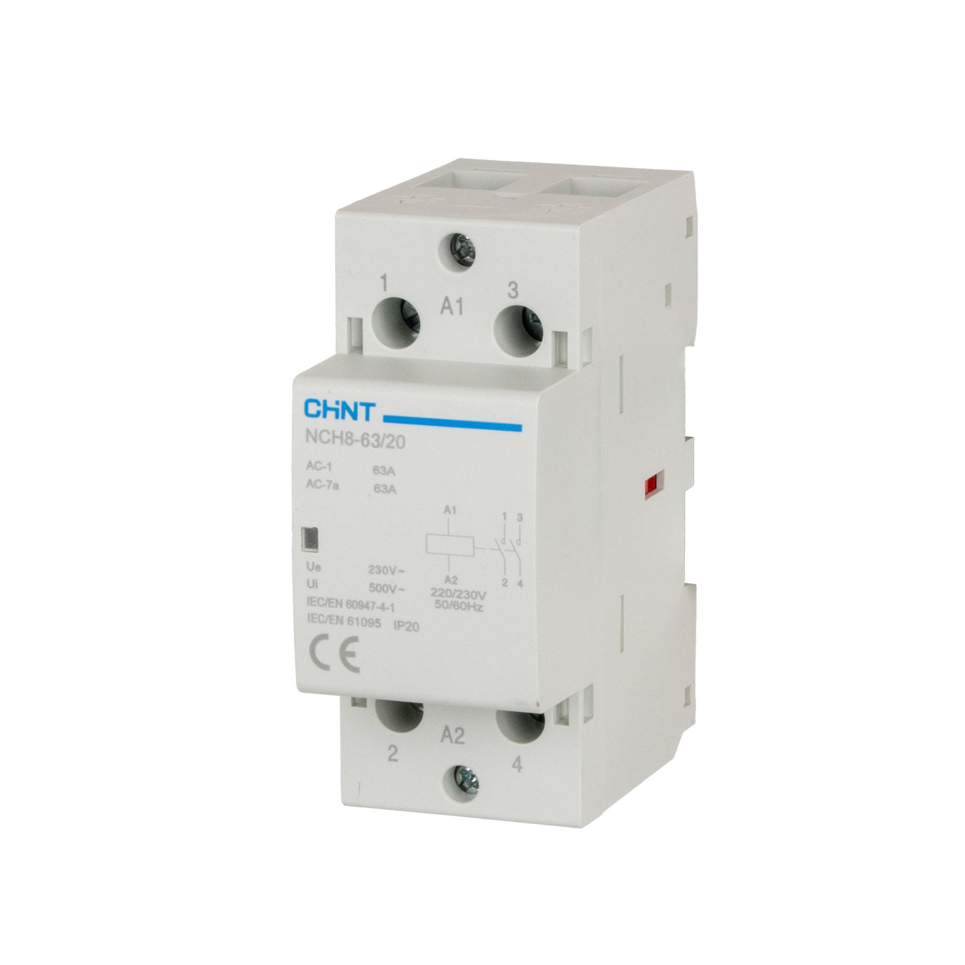 Chint Installationsschütz 2-Polig, 63A (AC1 400V), R63-20, 230V AC, 2-Schliesser