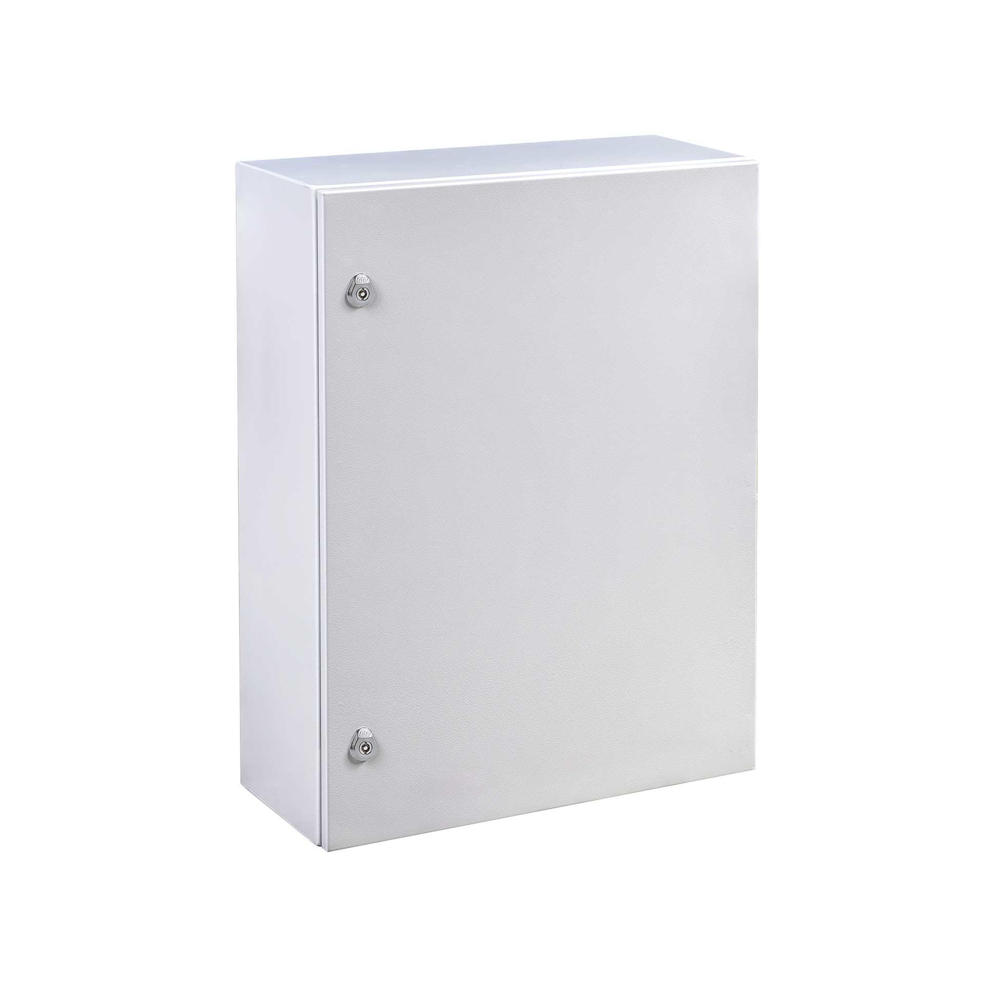 Coffret mural IP66, RAL 7035, LxHxP 500x600x200mm, avec plaque de montage