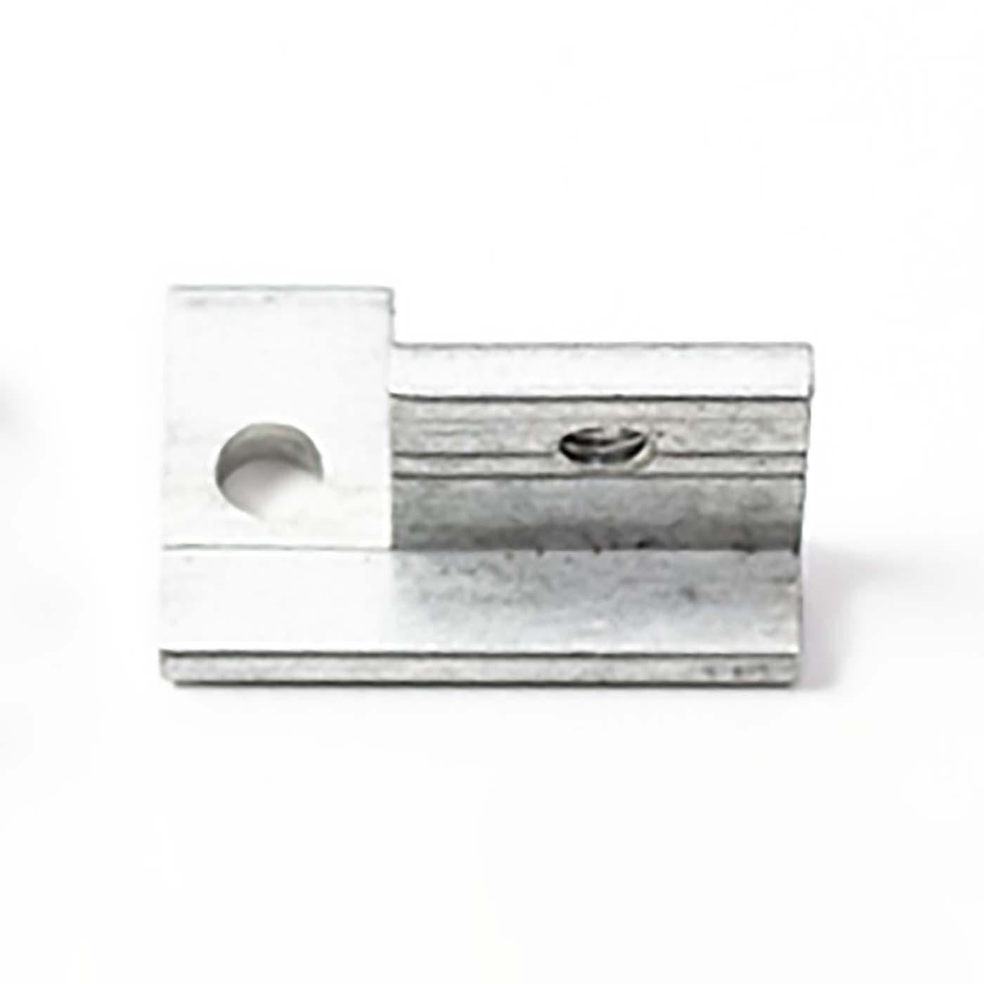 AZ 29S L Bracket left for counter plate profile, Ø 6.5mm / M6, aluminium incl. grid