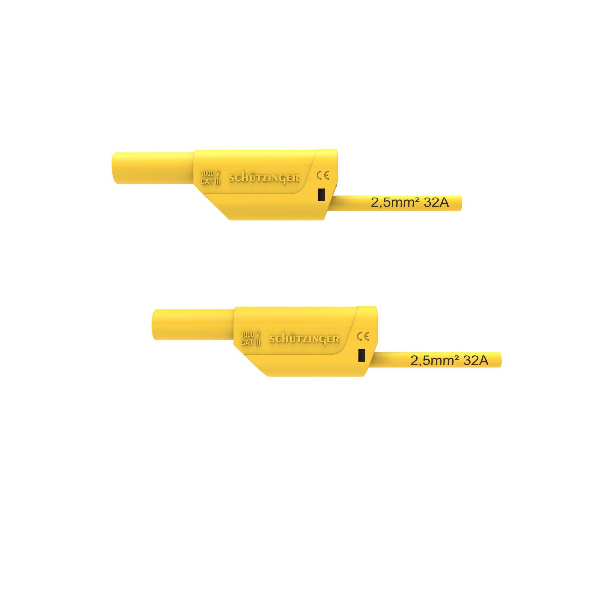 Safety connecting cable ø 4mm, 2.5mm2, 2000mm, yellow