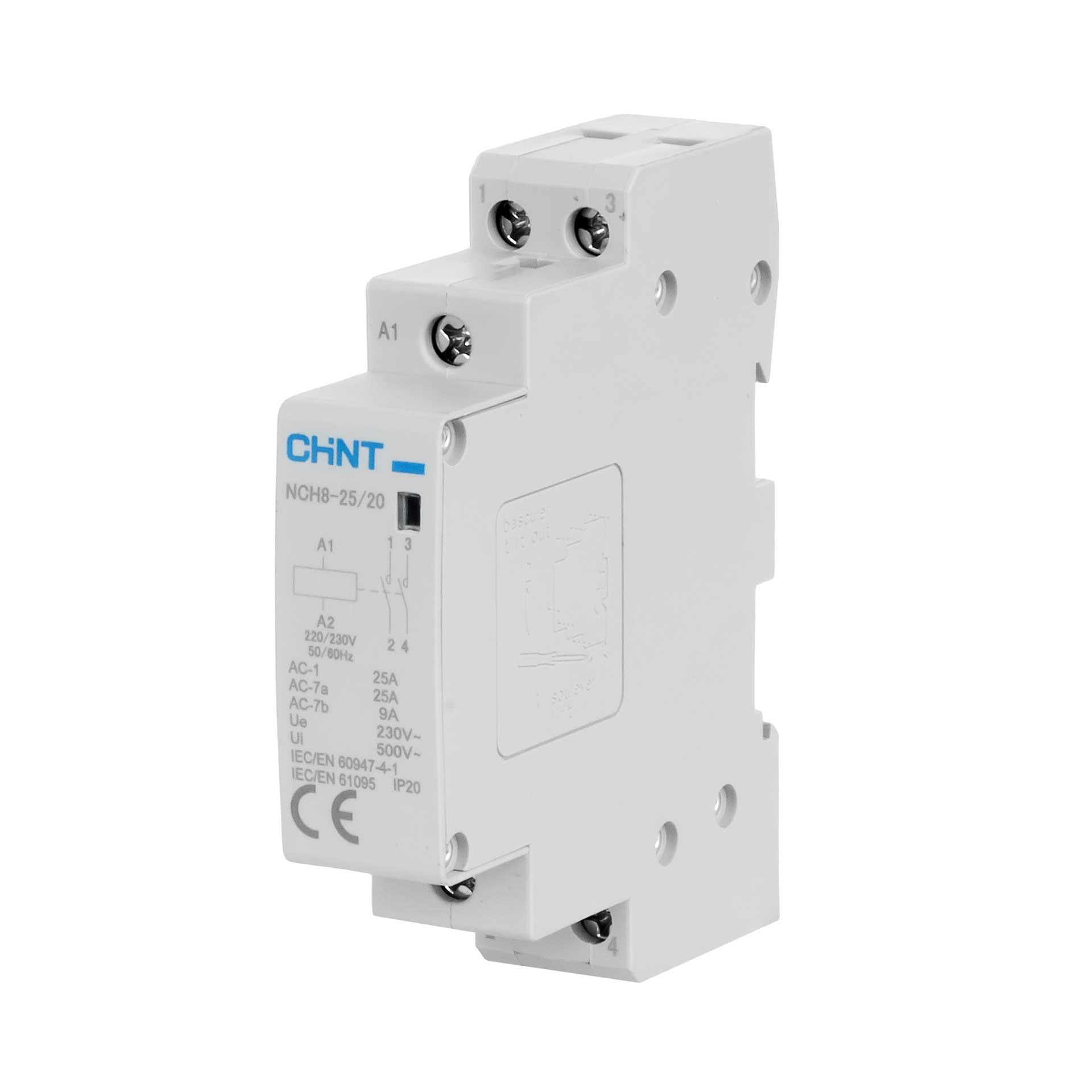 Chint Installationsschütz 2-Polig, 25A (AC1 400V), R25-20, 230V AC, 2-Schliesser