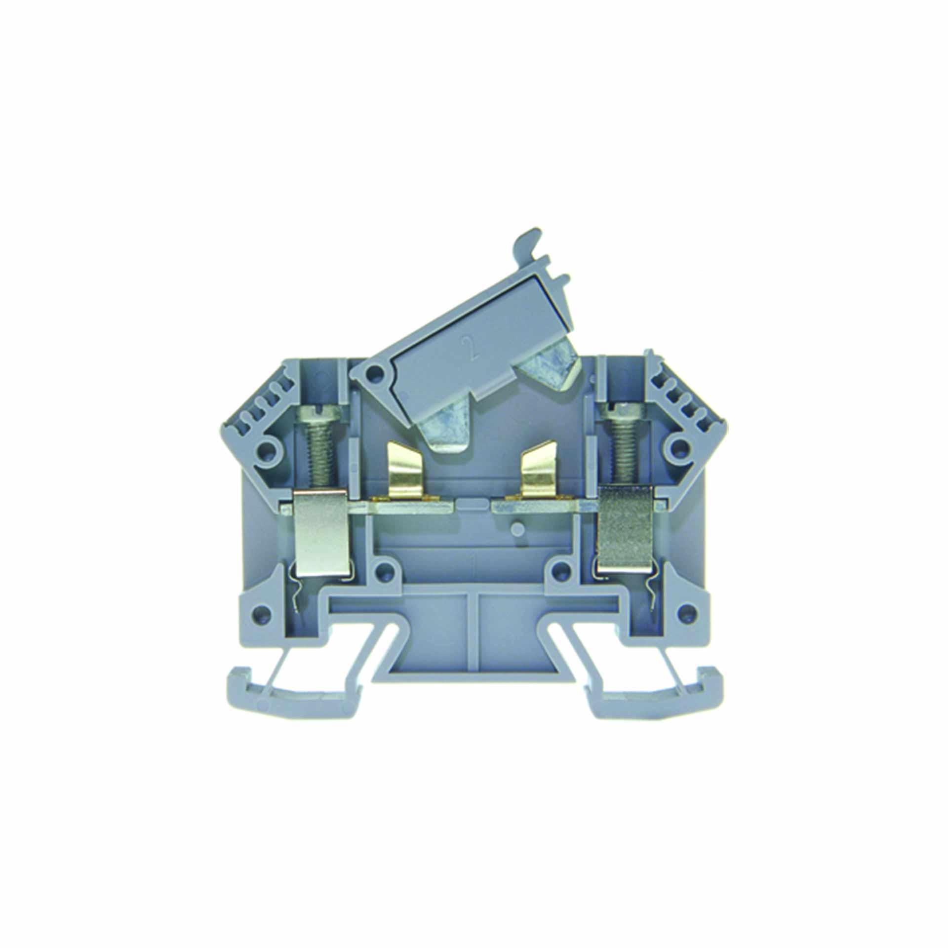 Terminale a lama di disconnessione DIN35 6mm², 2 conduttori, grigio