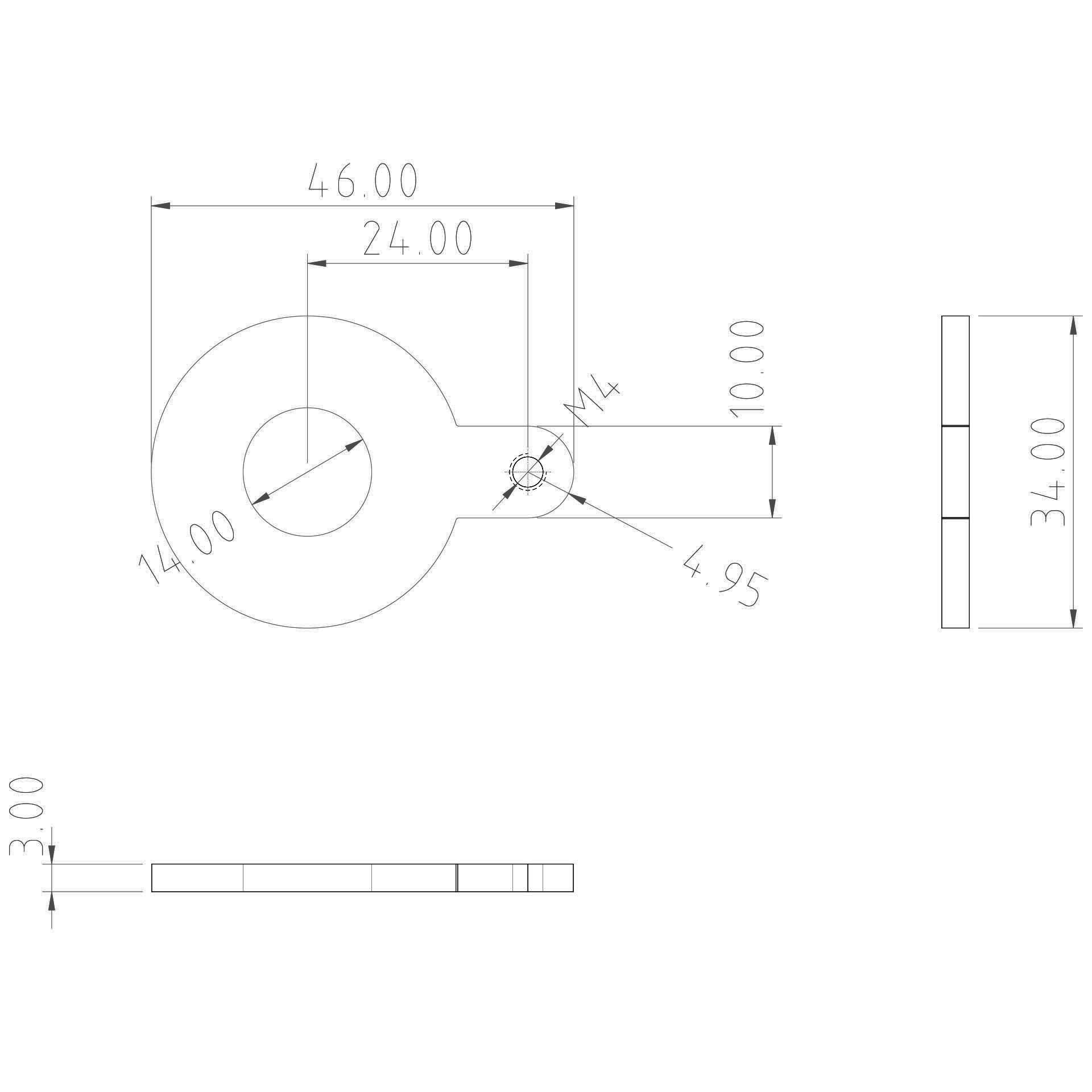 Large M12 voltage connection lug, nickel-plated brass