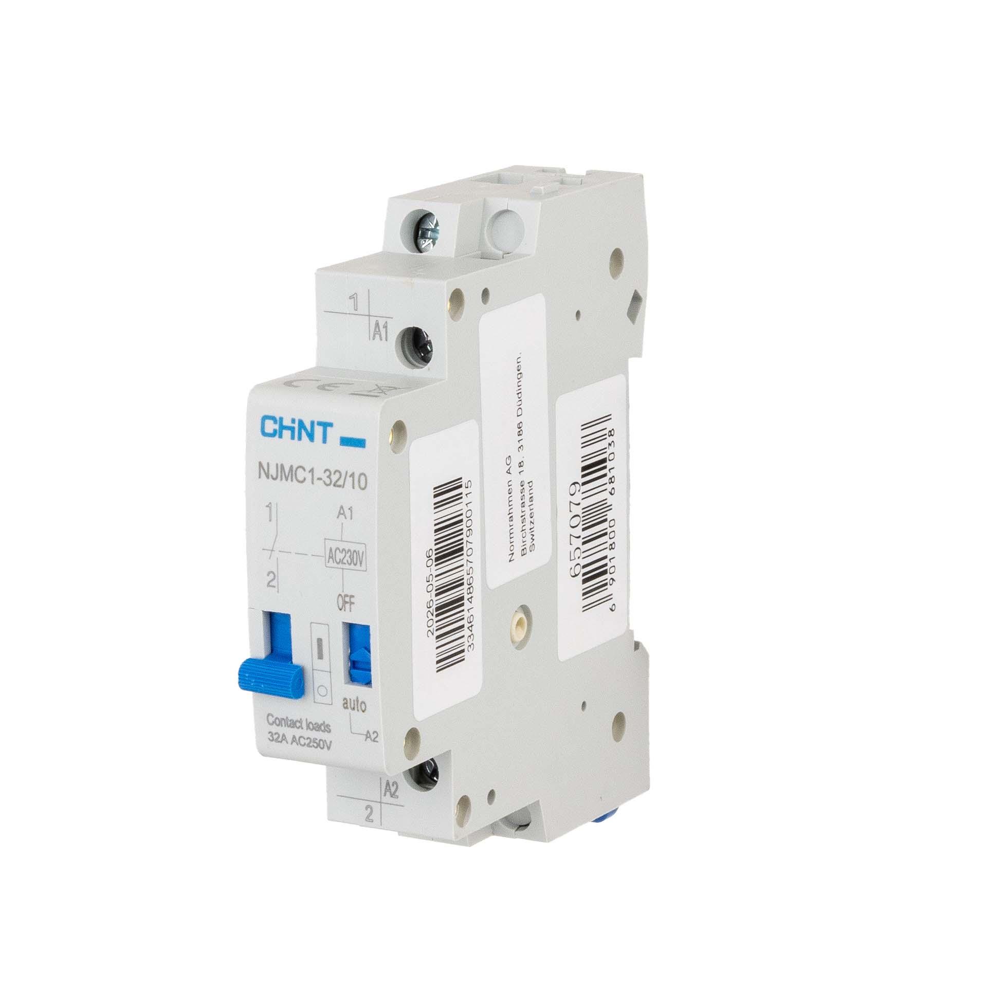 Chint Stromstossrelais (Schrittschalter) - REG, 1 Schliesser, 32A, Spule 230V AC, Typ NJMC1-32/1P