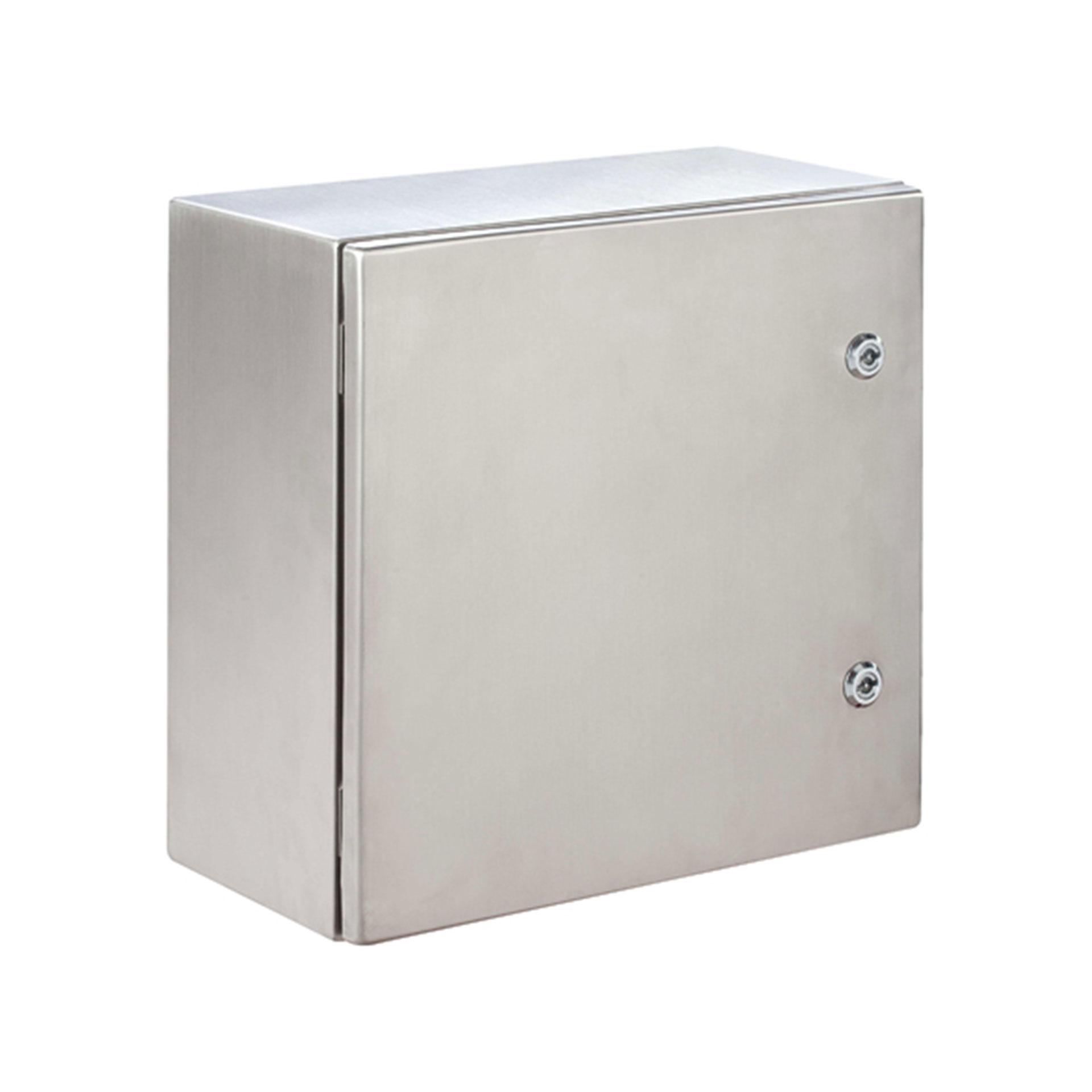 Edelstahl-Wandgehäuse V4A,  IP66, BxHxT 600x600x250mm, mit Montageplatte