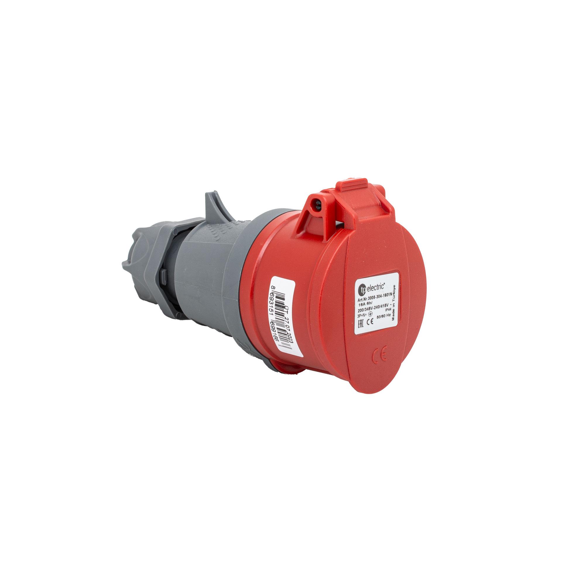 Attacco rapido CEE 16A 5P 6h, 3PNE 400V, contatti nichelati, sistema Quick Connect brevettato Attacco rapido CEE 16A 5P 6h, 3PNE 400V, contatti nichelati, sistema Quick Connect brevettato