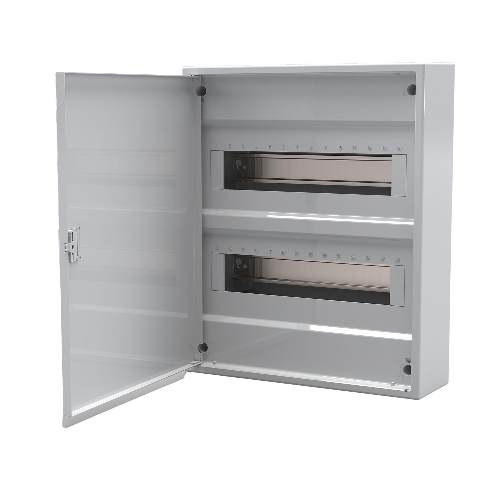 Aufputzverteiler mit Metalltür"ACT-24M", IP40, 2x24 Modul (24M)
