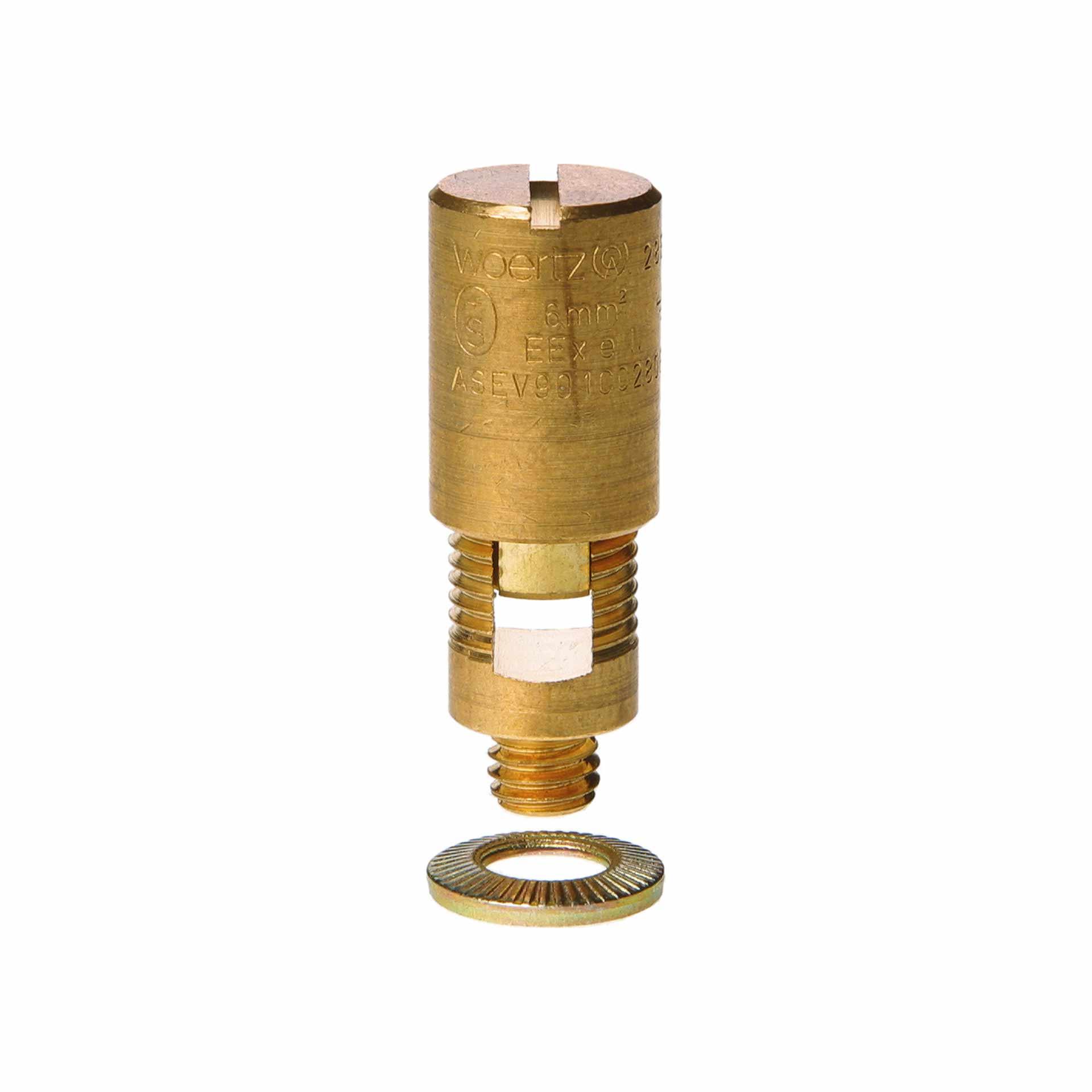 Terminale per conduttore di protezione nudo, 6mm² M6x5mm