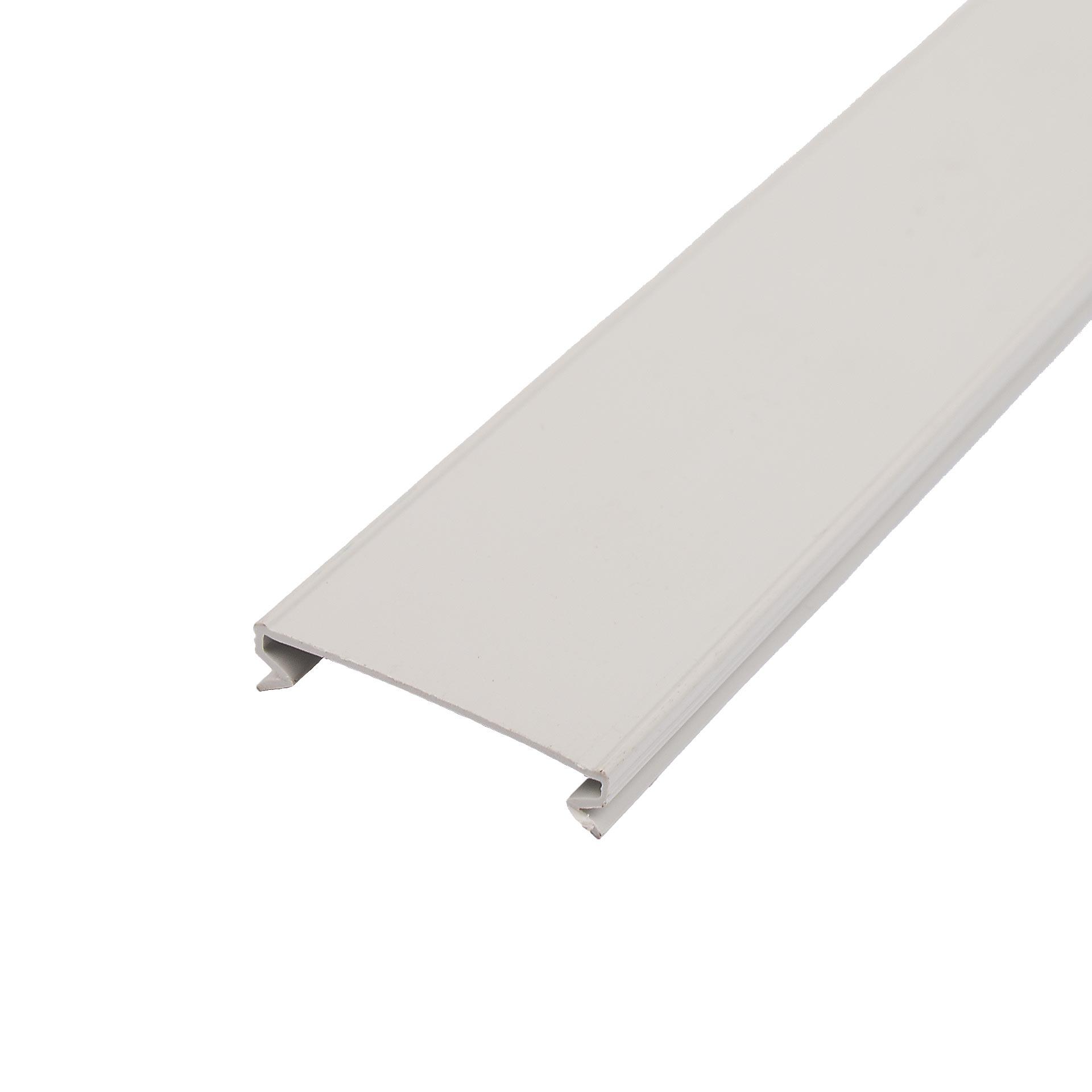 Coperchio della canalina per cavi grigio chiaro senza alogeni (DIN) / larghezza 48 mm