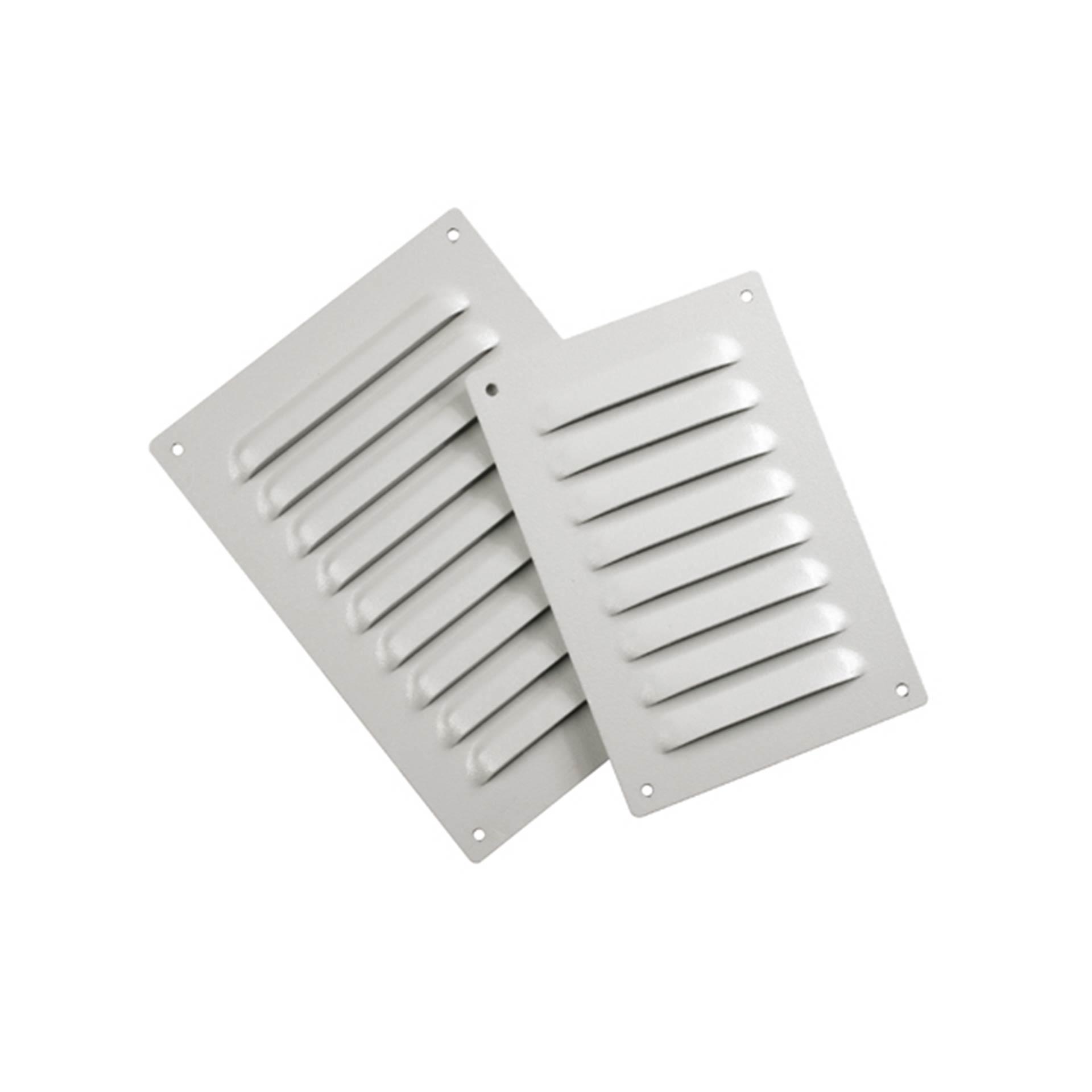 Ventilation grille IP30, RAL7035, WxH 130x250mm, set of 2 Ventilation grille IP30, RAL7035, WxH 130x250mm, set of 2