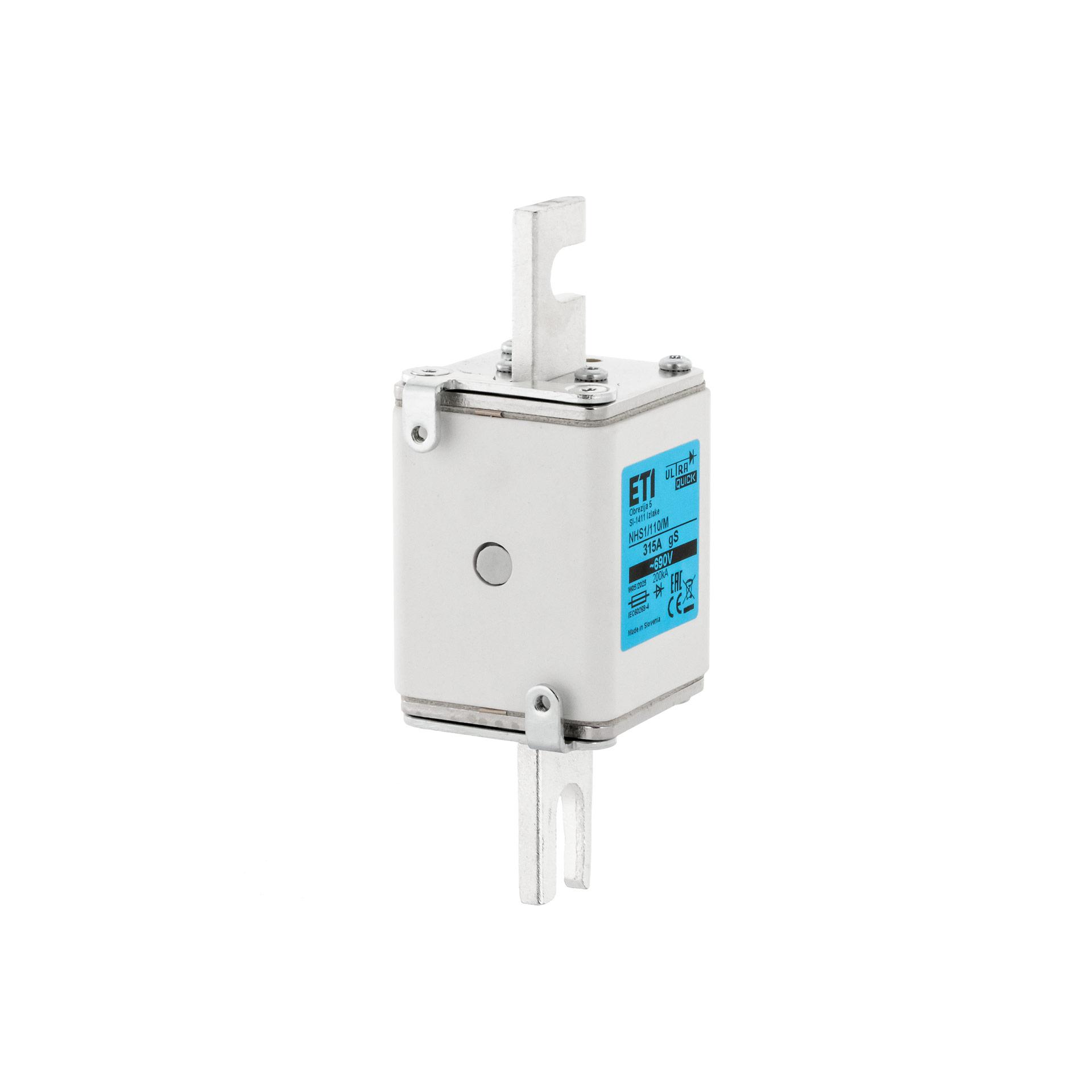 NH/M semiconductor fuse size 1, 315A, characteristic gS, 690V, screw fixing