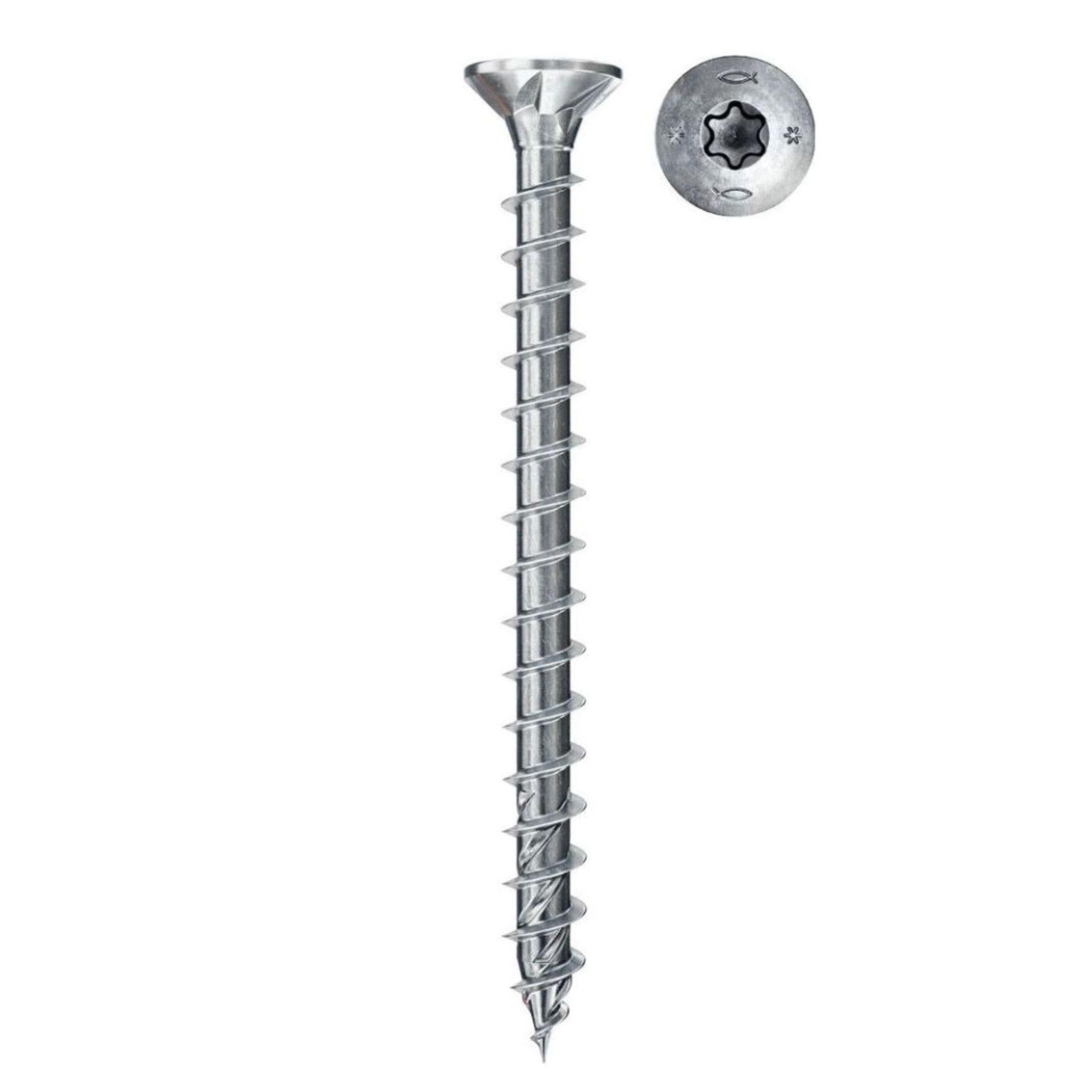 Power-Fast II countersunk chipboard screw T10, galvanised steel 3x50