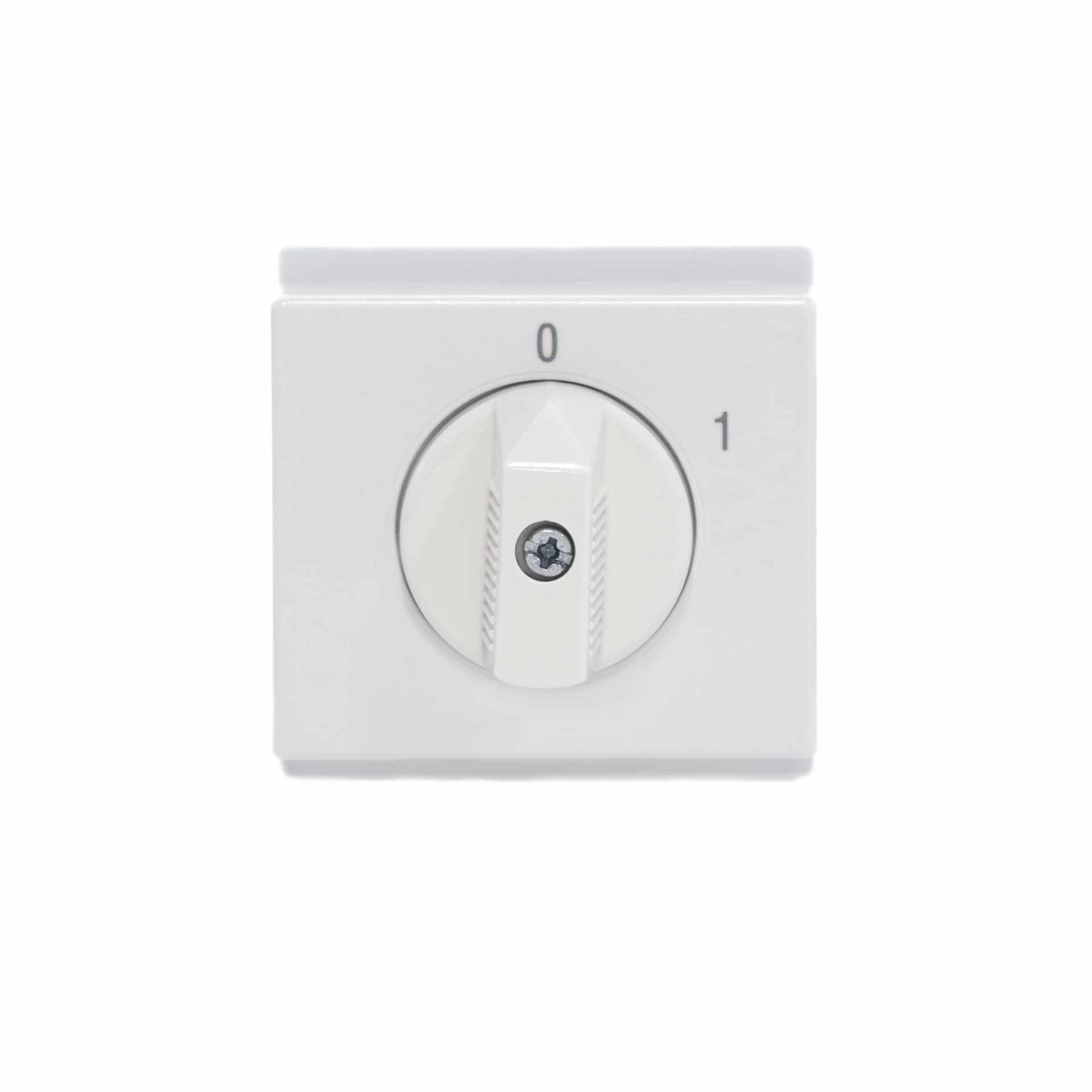 Control switch / selector switch, 0-1 2P 20A, for DIN rail mounting