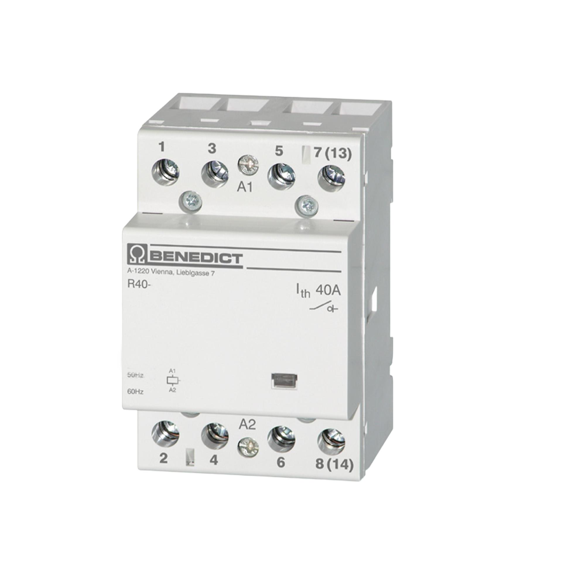 Installationsschütz 4-polig, 4S, 40A AC1, R40-40 230V AC