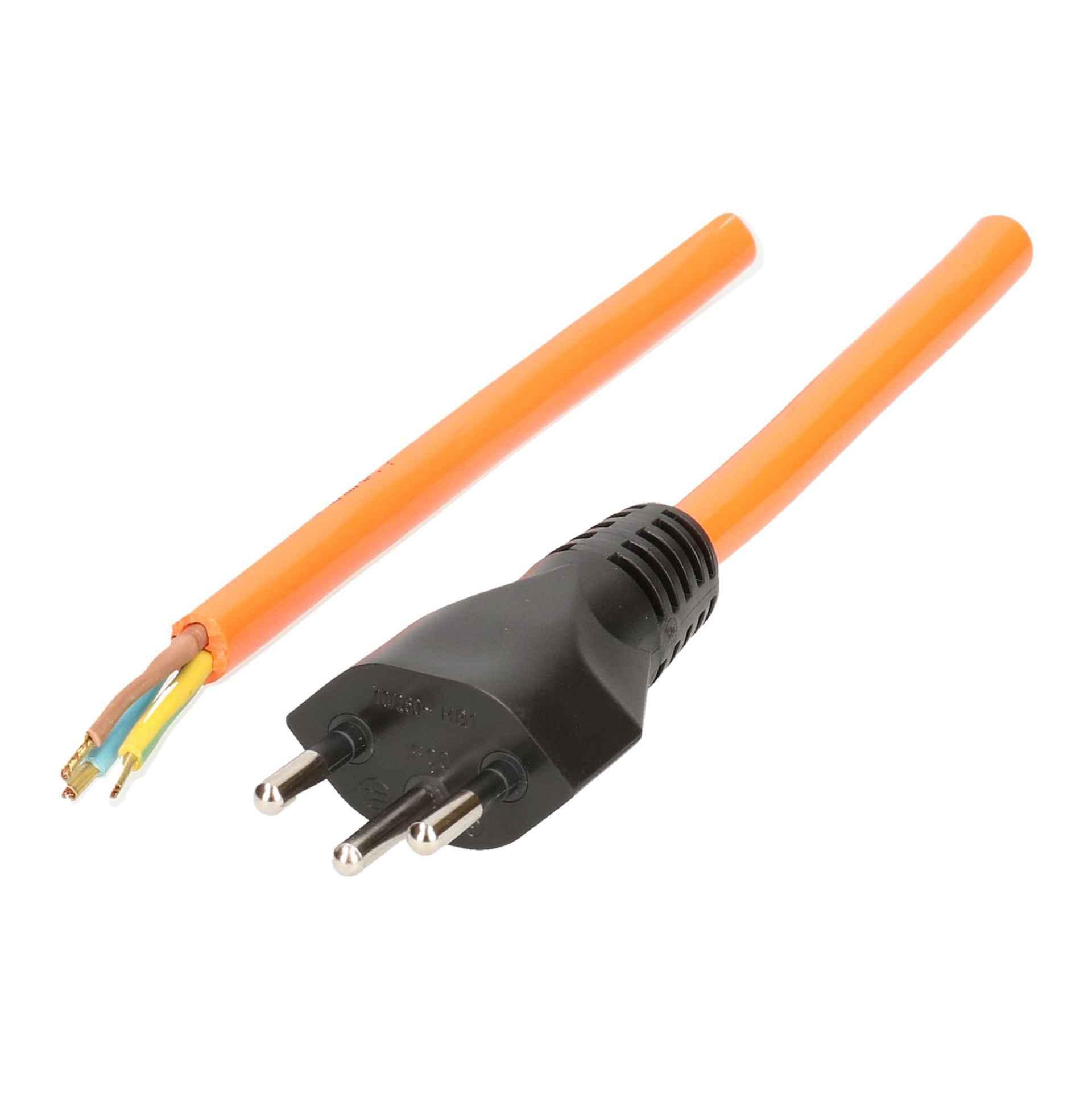 EPR/PUR-Netzkabel H07BQ-F3G1.5 5m orange T12