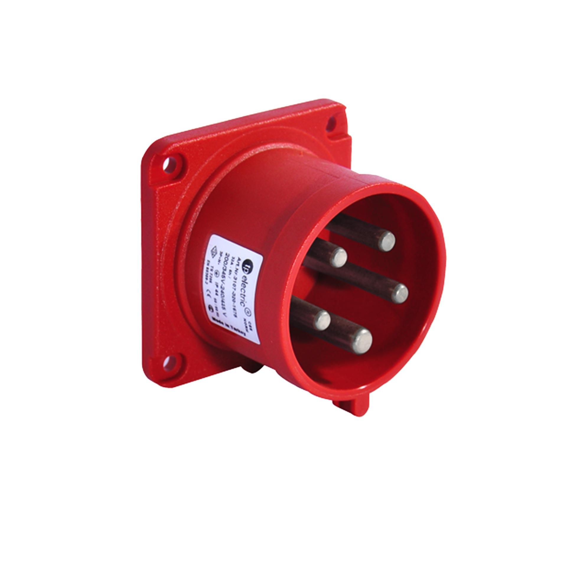 Quick CEE Gerätestecker 32A 5P 6h, 3PNE 400V, gerade Ausführung, vernickelte Kontakte, QC-System Quick CEE Gerätestecker 32A 5P 6h, 3PNE 400V, gerade Ausführung, vernickelte Kontakte, QC-System