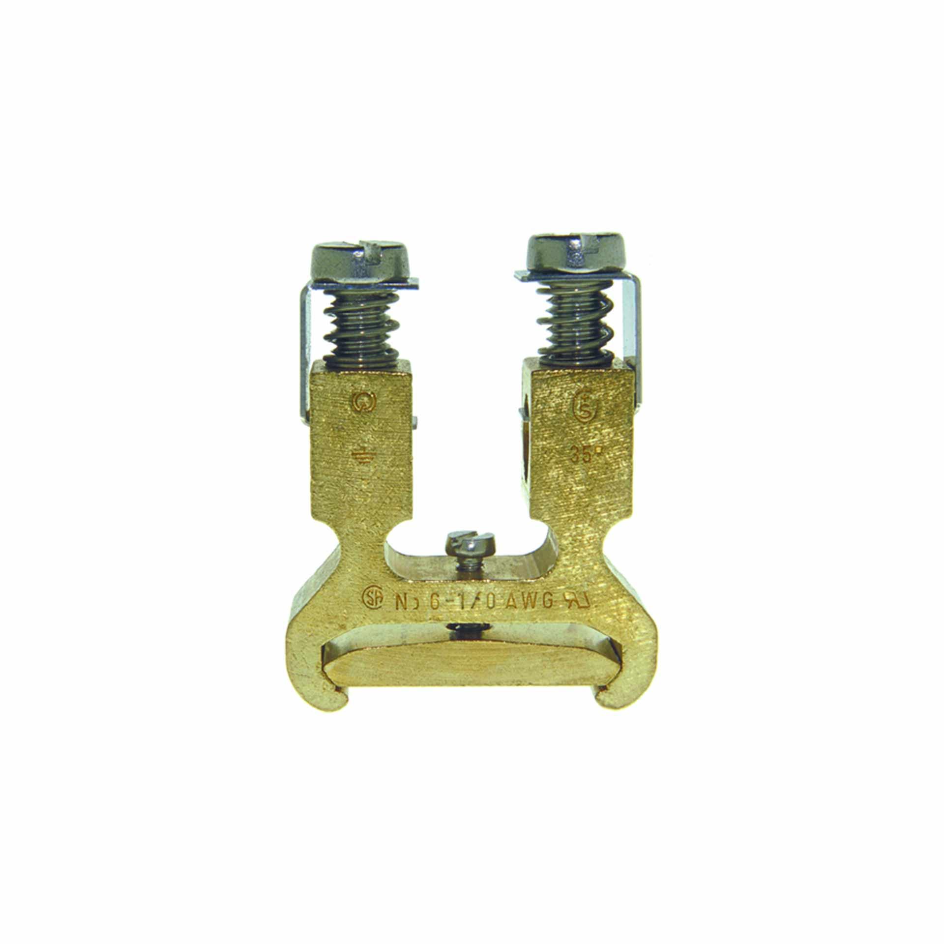Morsetto per conduttore di protezione DIN35, 35mm², a 2 conduttori, nudo Morsetto per conduttore di protezione DIN35, 35mm², a 2 conduttori, nudo