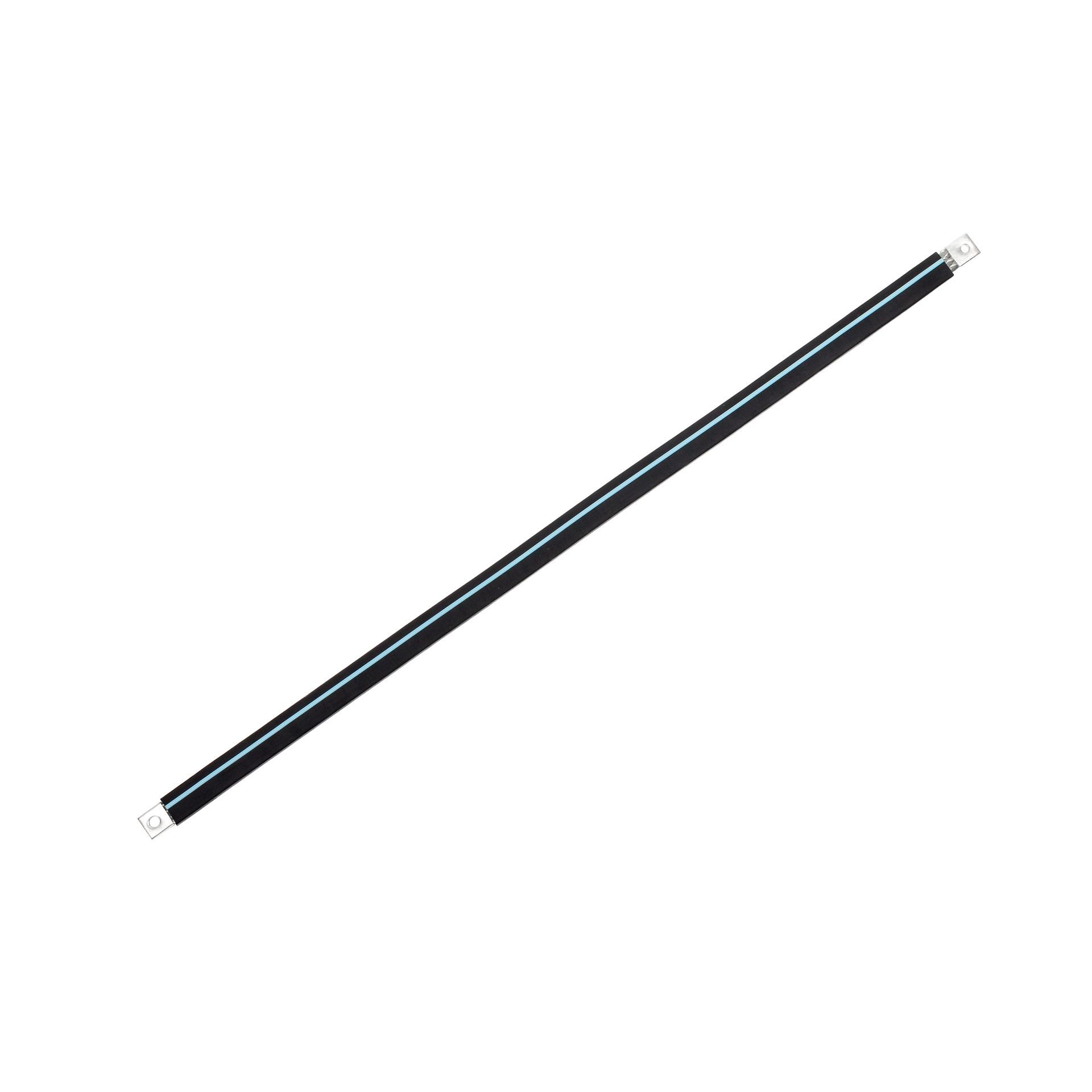 Insulated connection lug made of tinned copper braid "L:830mm" 85mm², 315A, M8 & M10, halogen-free