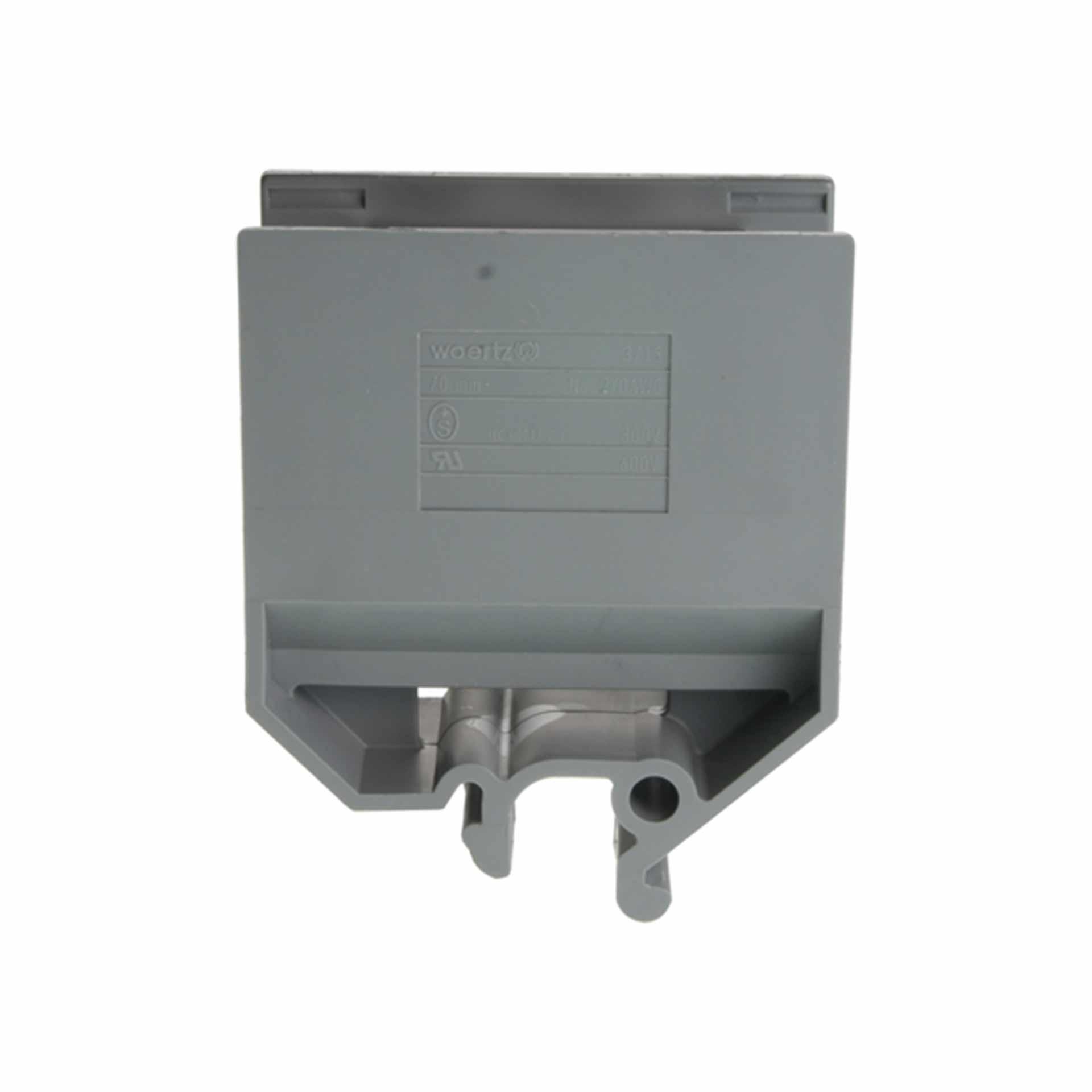 Branch terminal DIN32 70mm², 2-conductor, grey