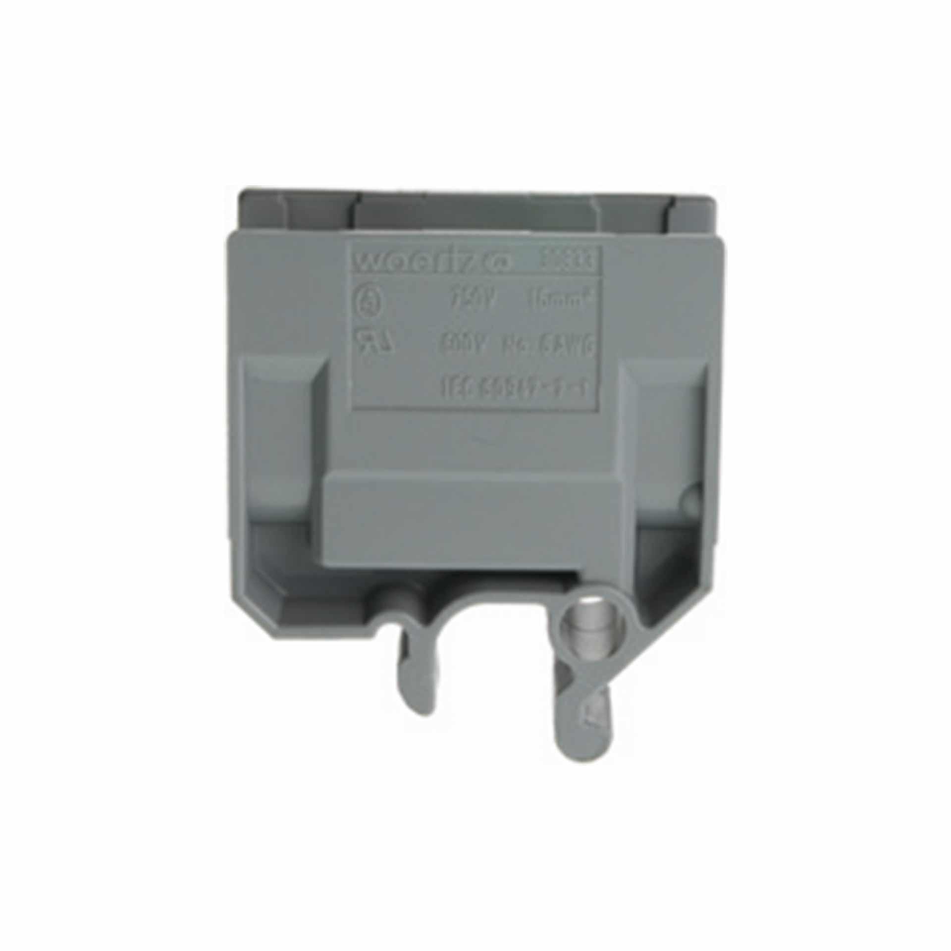 Junction terminal DIN32 16mm², 2-conductor, grey