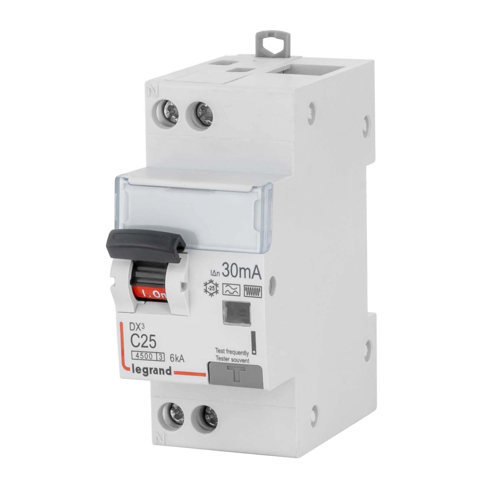 FI/LS Optimiert 1PN, Charakteristik C / 25A (0.03A), Typ F, 4.5kA, Schraubanschluss